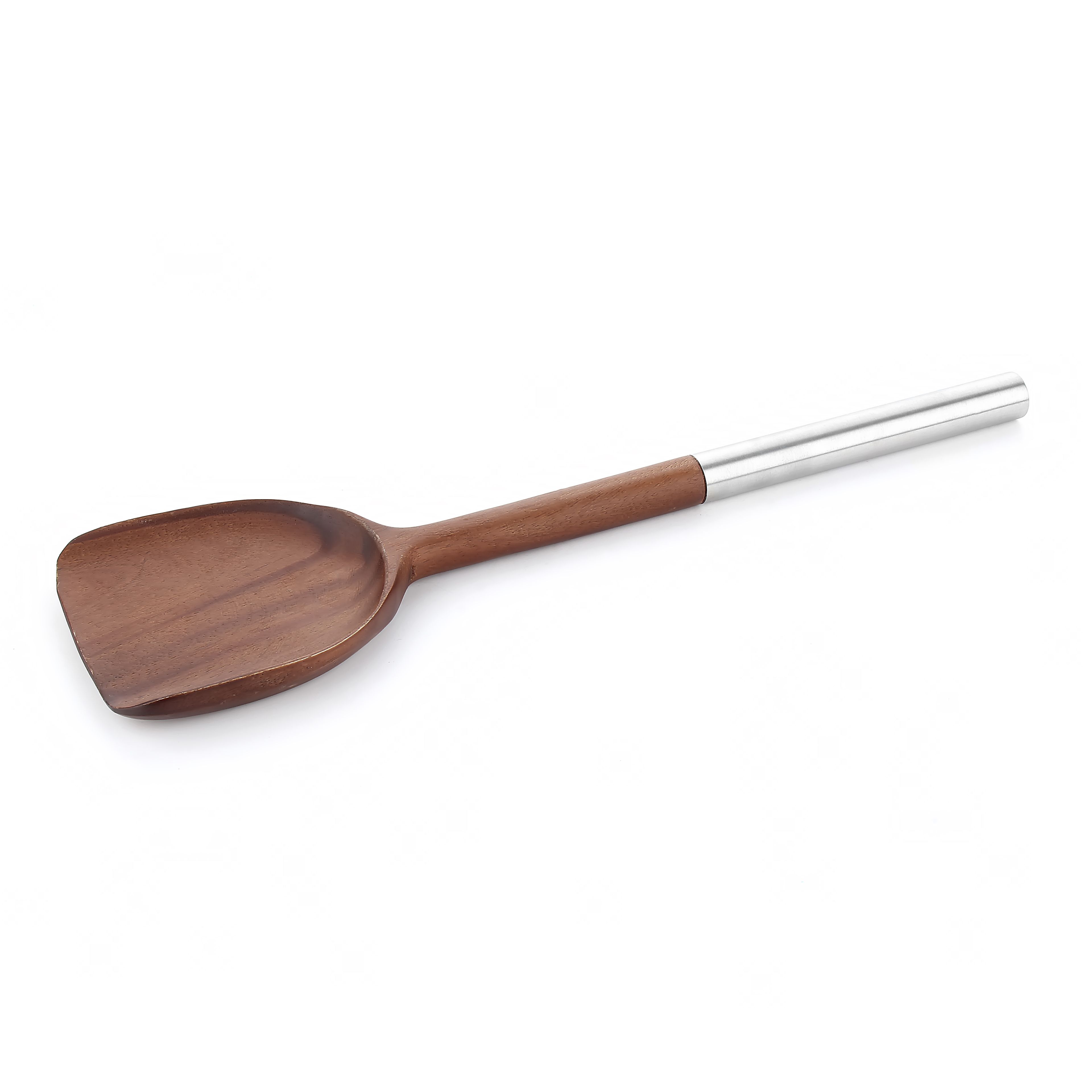Akasya Naturel Metal Saplı Spatula