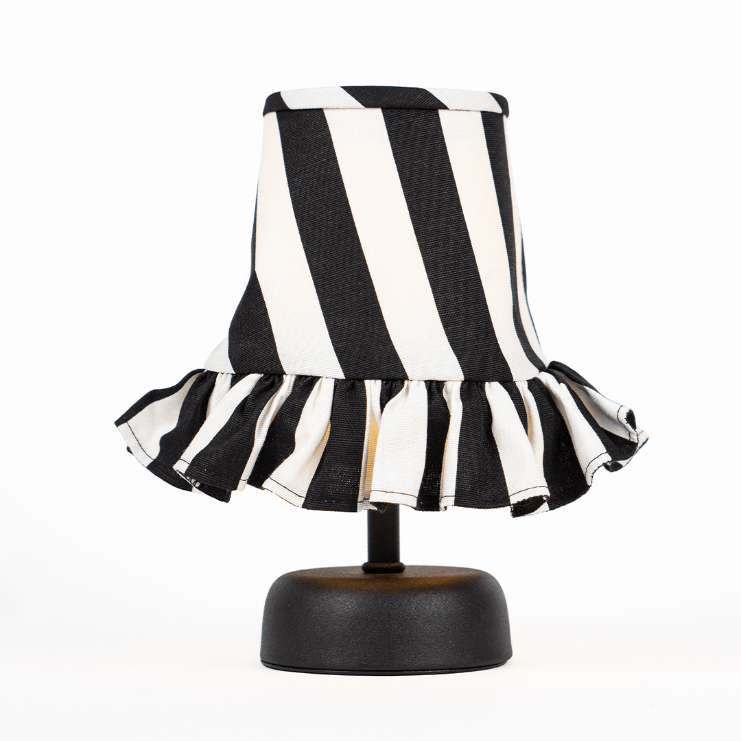 Zebra Desen Fırfırlı Masa Lambası