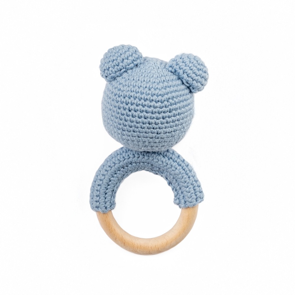 Safari Wooden Handle Teether | Little Berthe