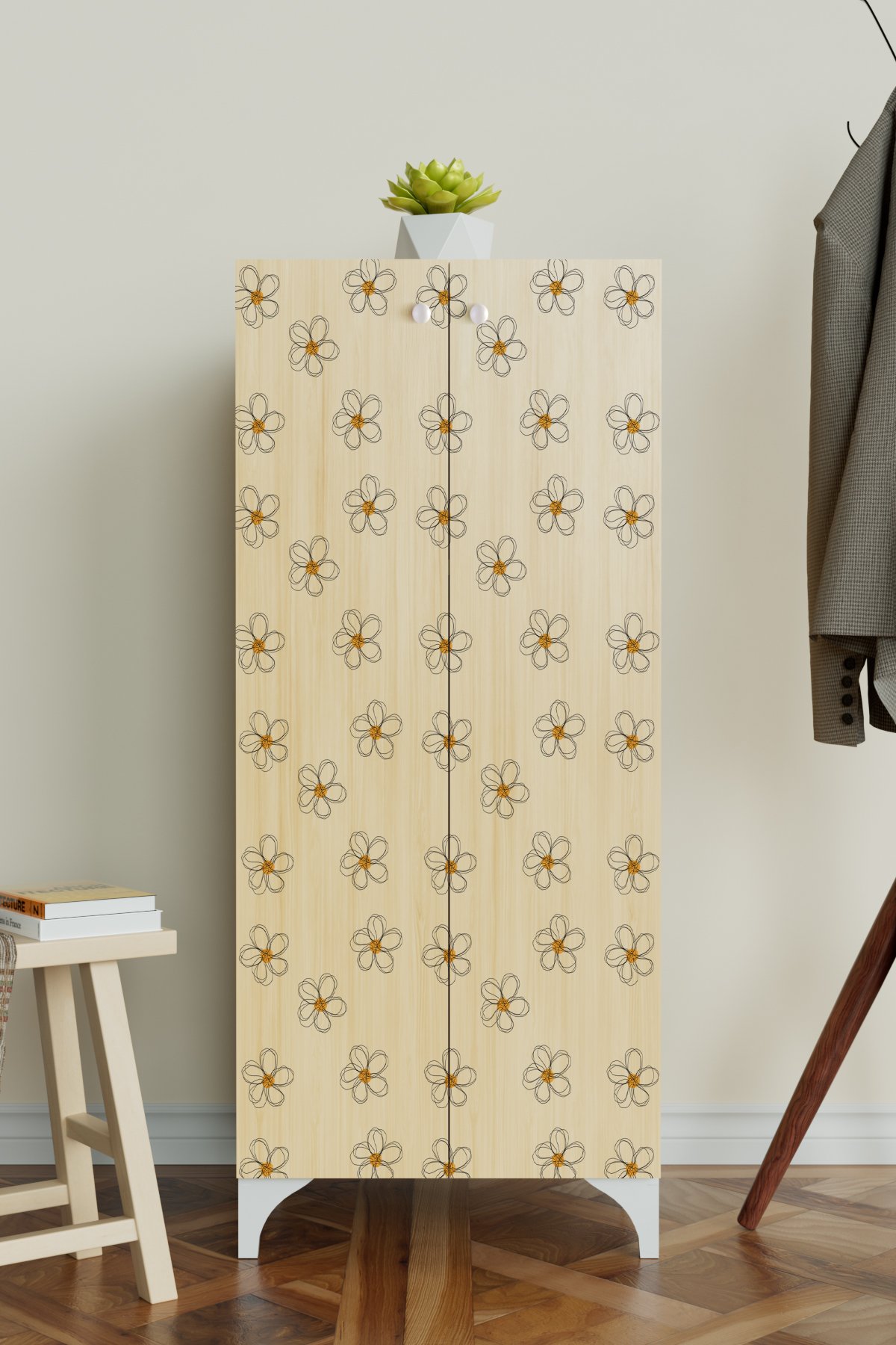 Daisy Design 3 Raflı Çok Amaçlı Dolap Mutfak Salon Banyo Ofis Salon Dolabı