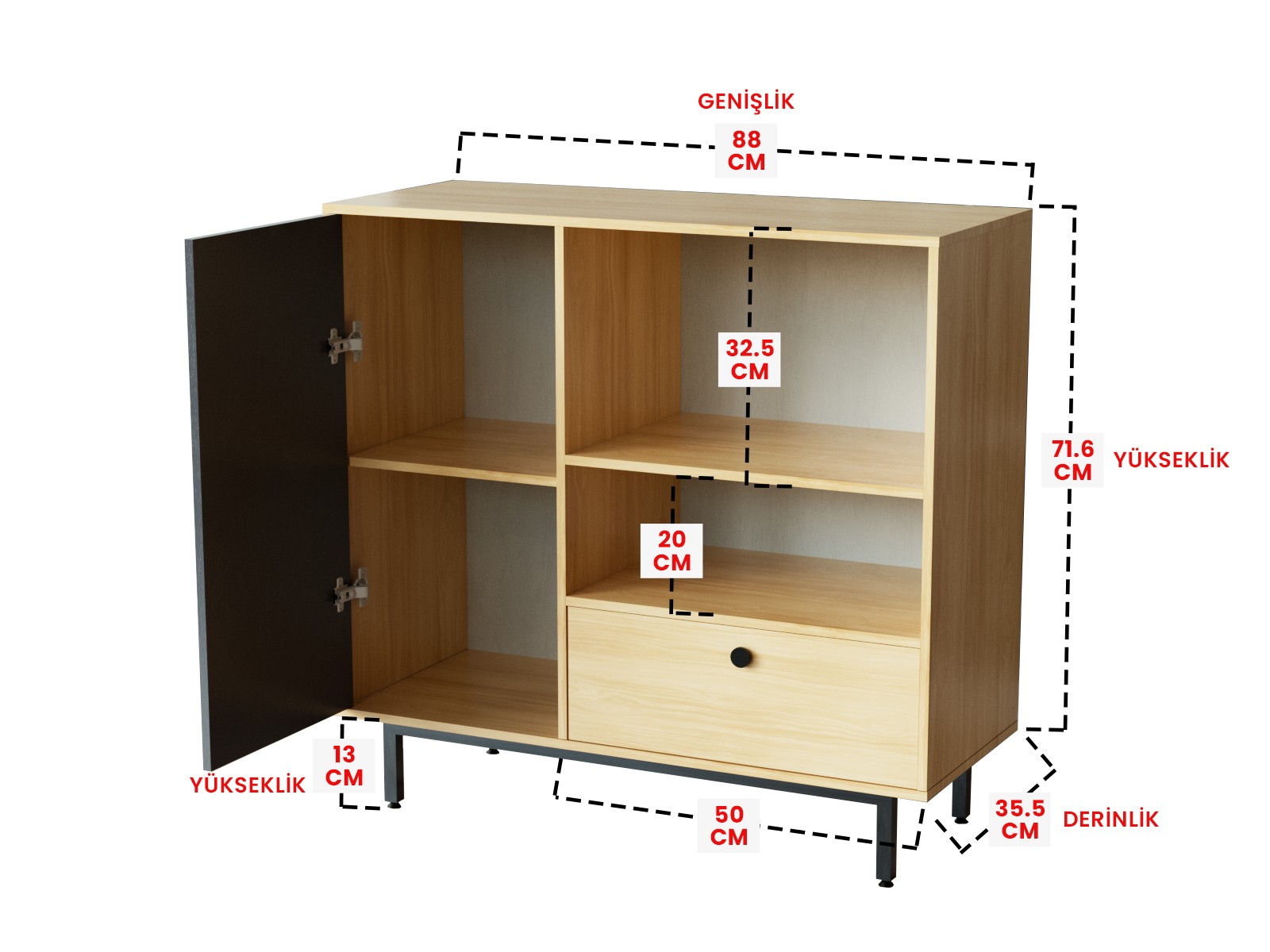 Sage Design "Defni" Kahve Köşesı Mutafk Dolabı