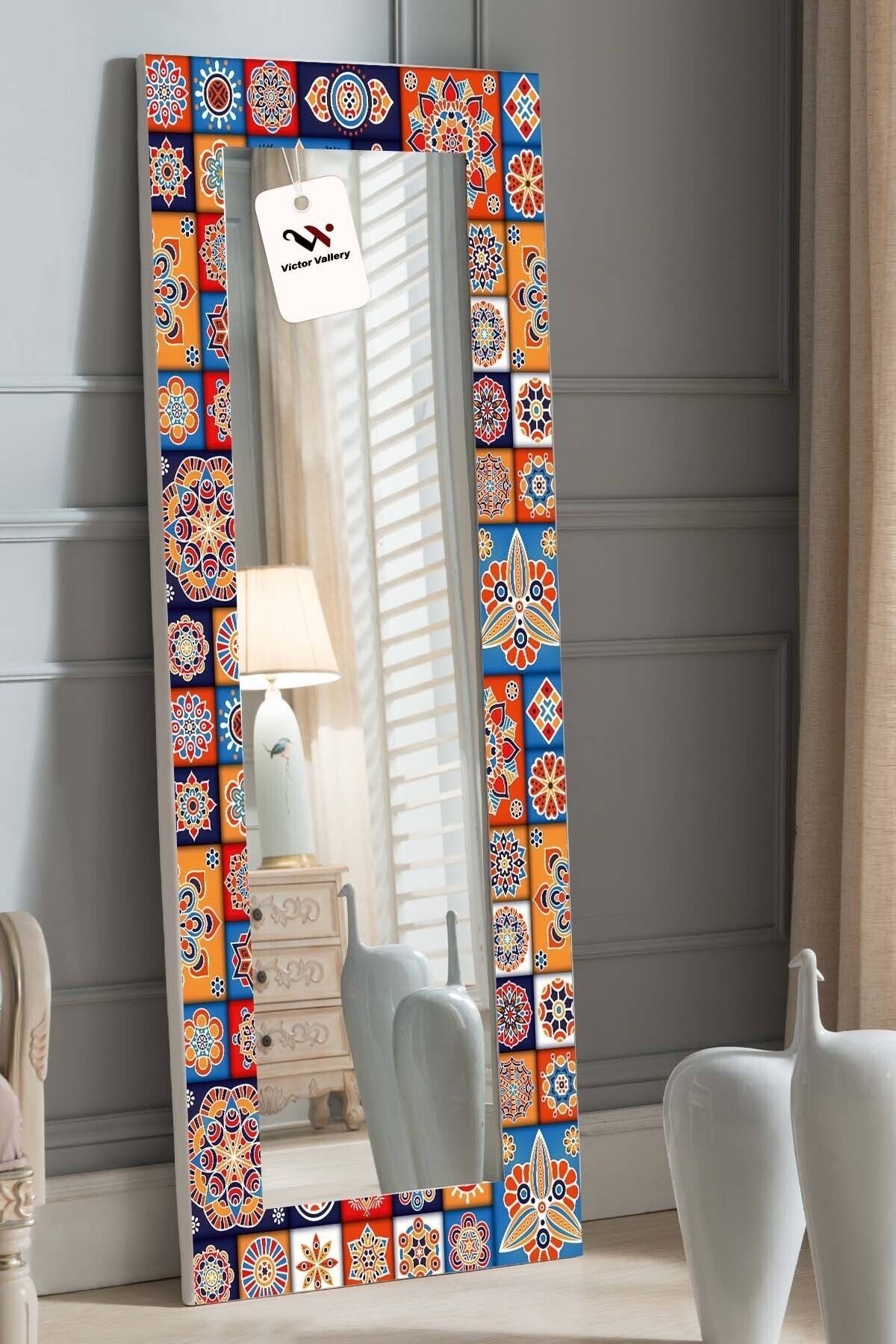 Çini Desenli Dekoratif Duvar Aynası 150x60