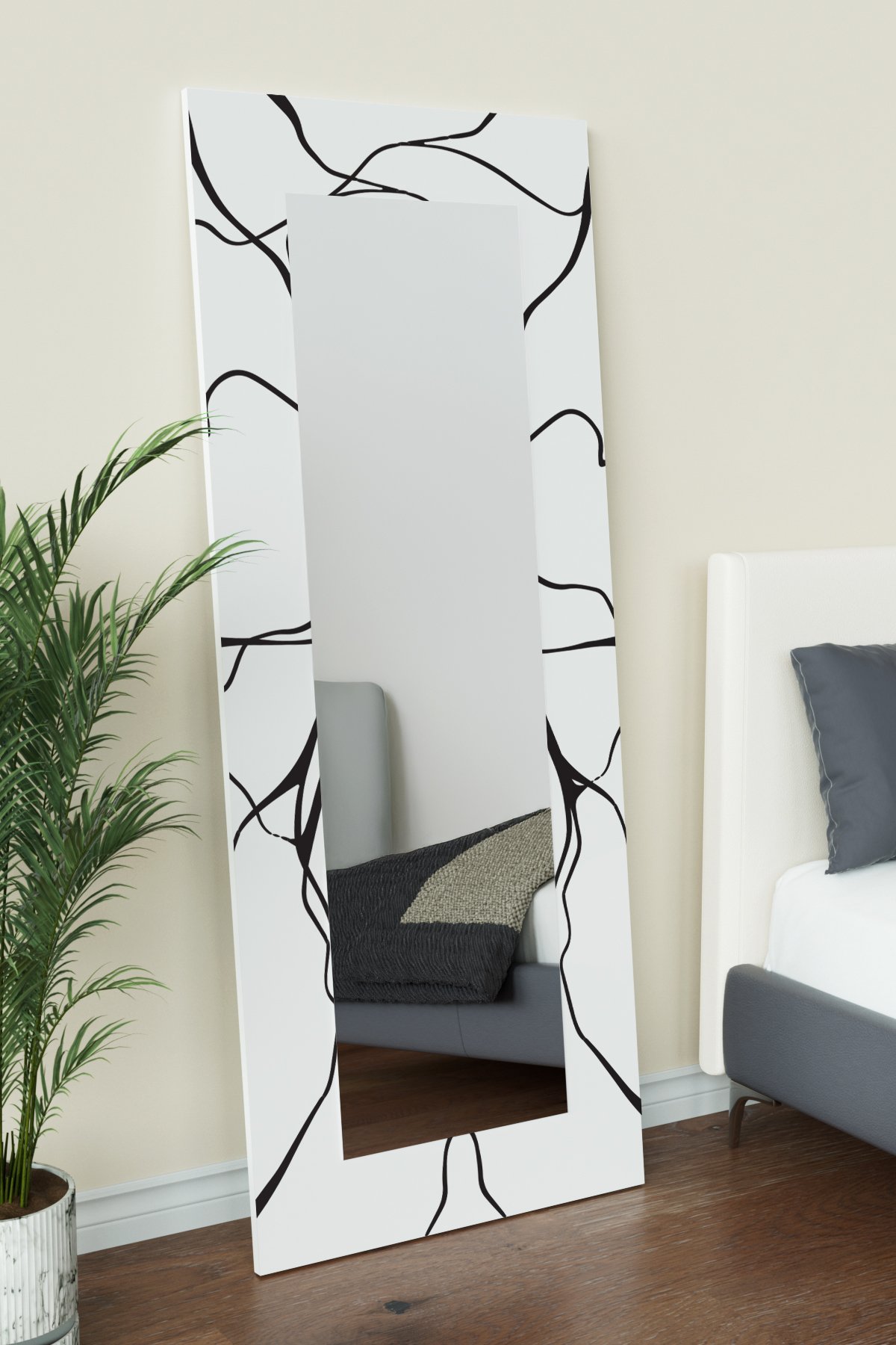 Broken Mirror Desenli Dekoratif Boy Aynası 150x60 cm