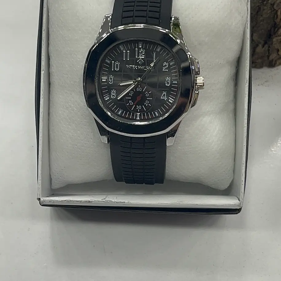 Aquanaut Sport Edition - Siyah Silikon Kordon Özel Seri Saat + Cüzdan Hediye · 2