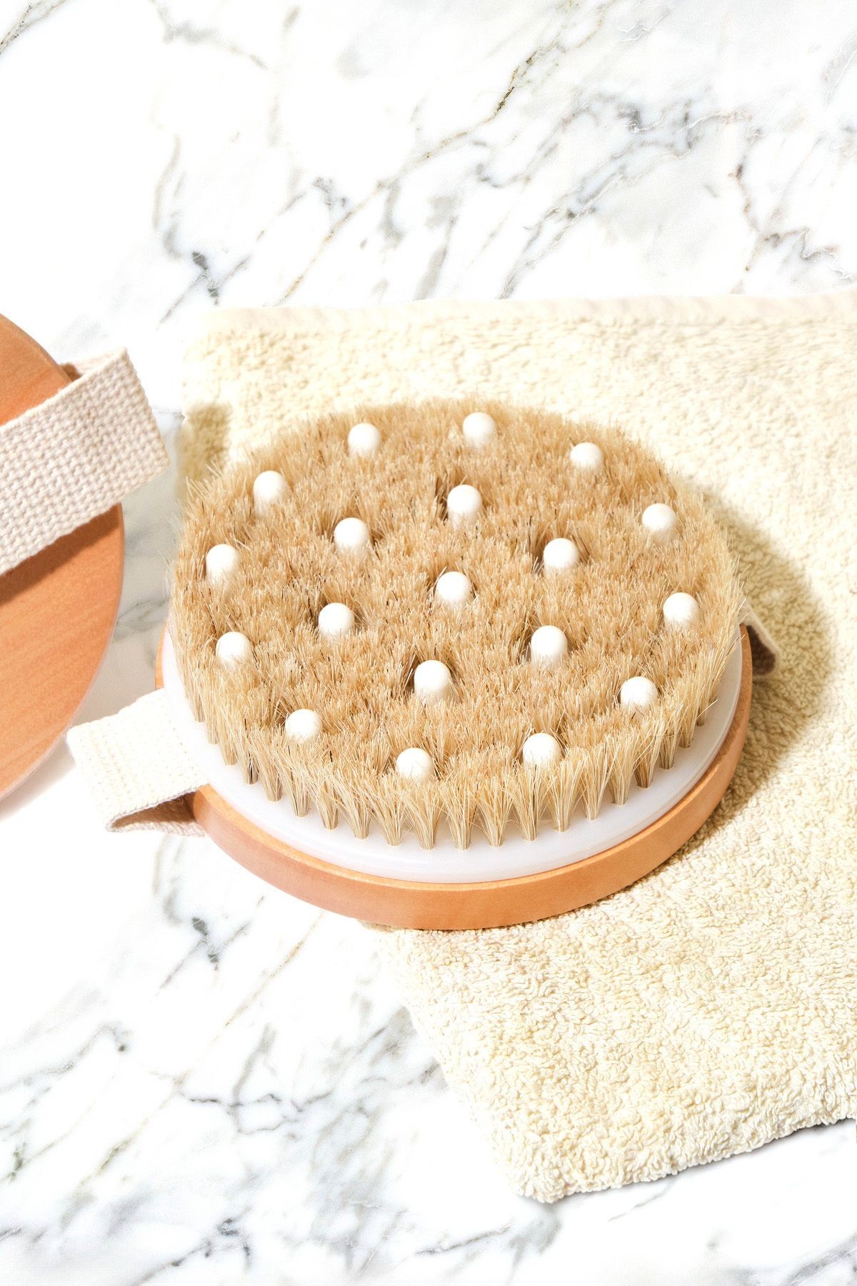 Bambu Doğal At Kılı Selülit Vücut Fırçası
