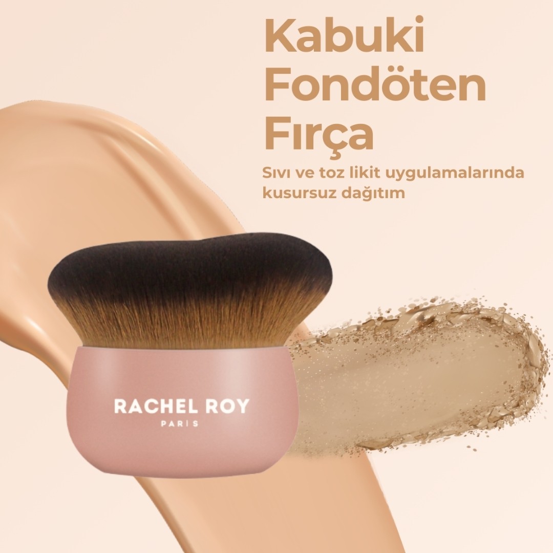 Kabuki Pembe Allik Sıvı Toz Fondöten Makyaj Fırçası