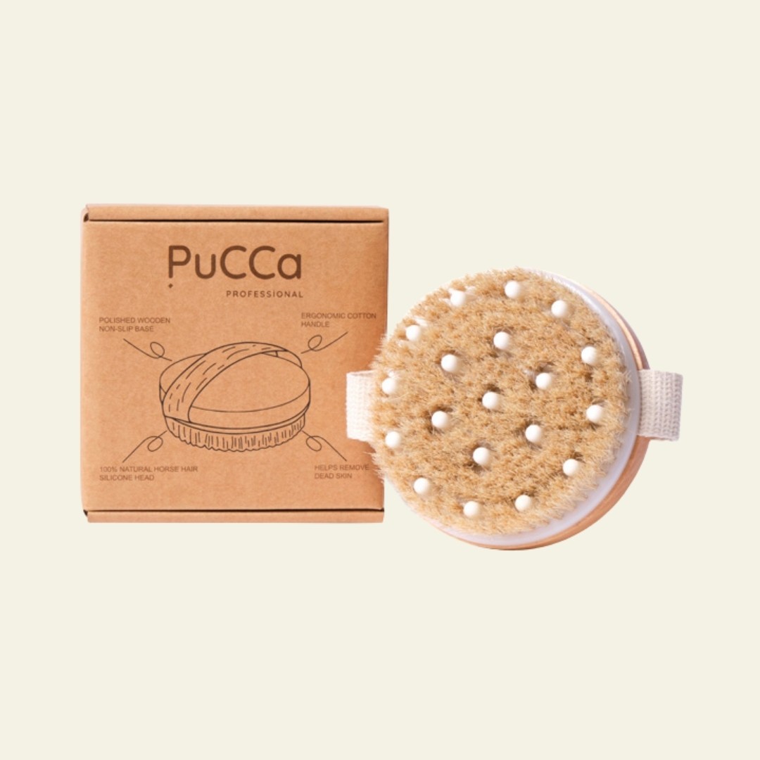 Bambu Doğal At Kılı Selülit Vücut Fırçası