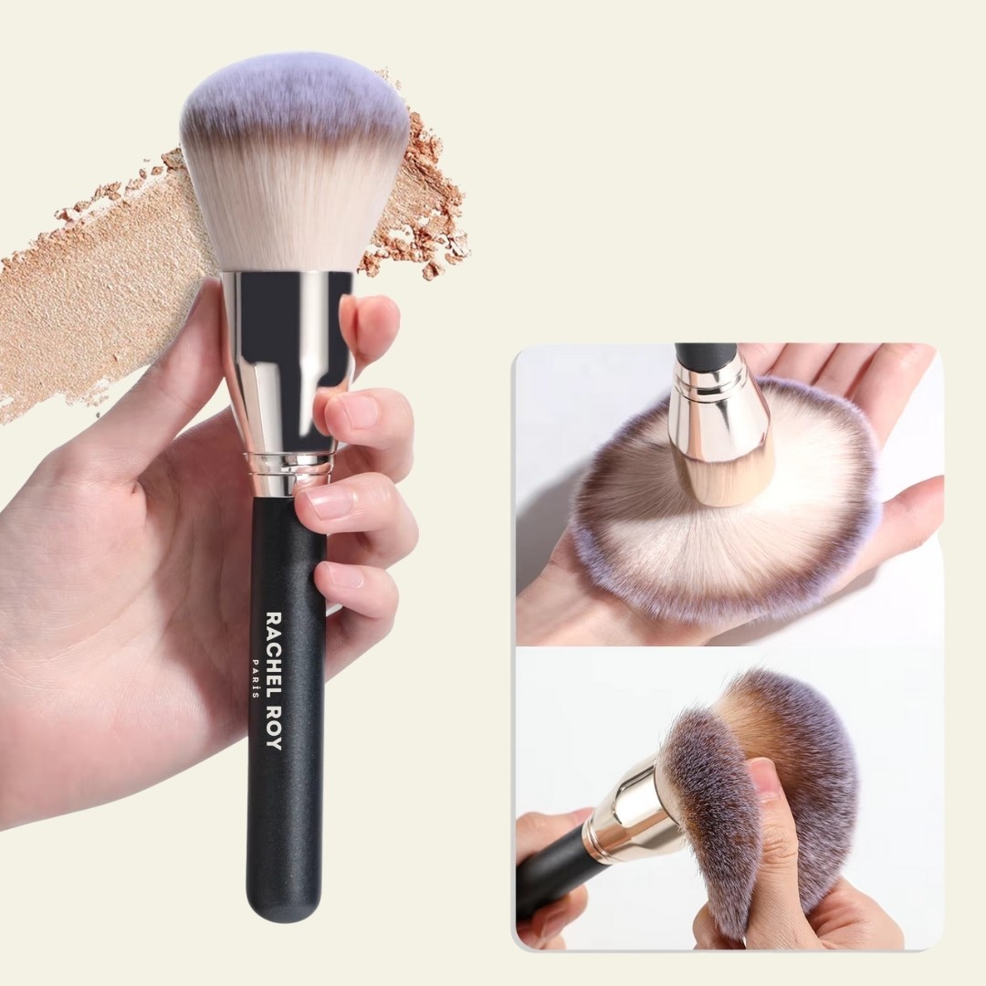 Büyük Boy 4 Lü Allık Fondöten Kontur Allık Makyaj Fırçası Seti - Makeup Brush