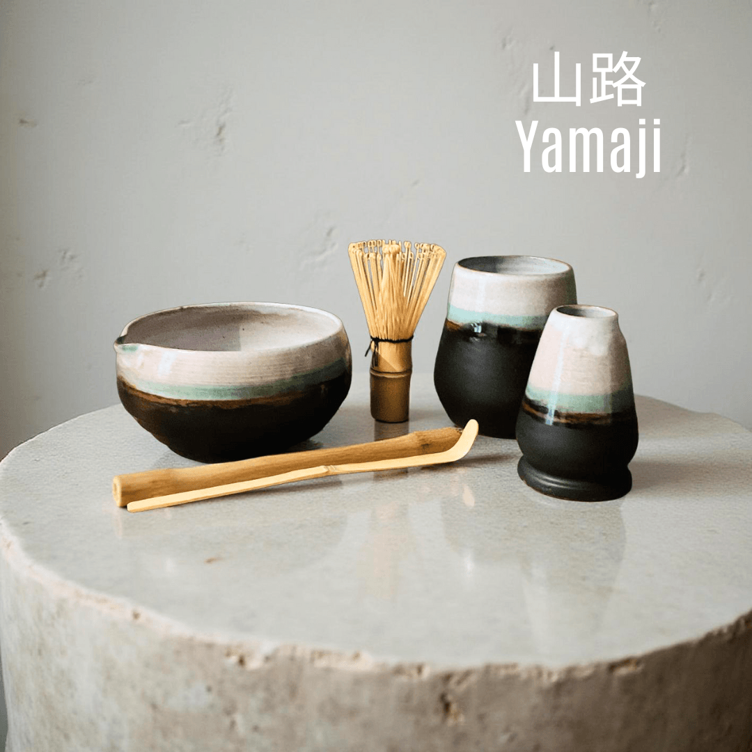 Yamaji – Dağ Yolu | El Yapımı Matcha Seremoni Seti (3 Parça)