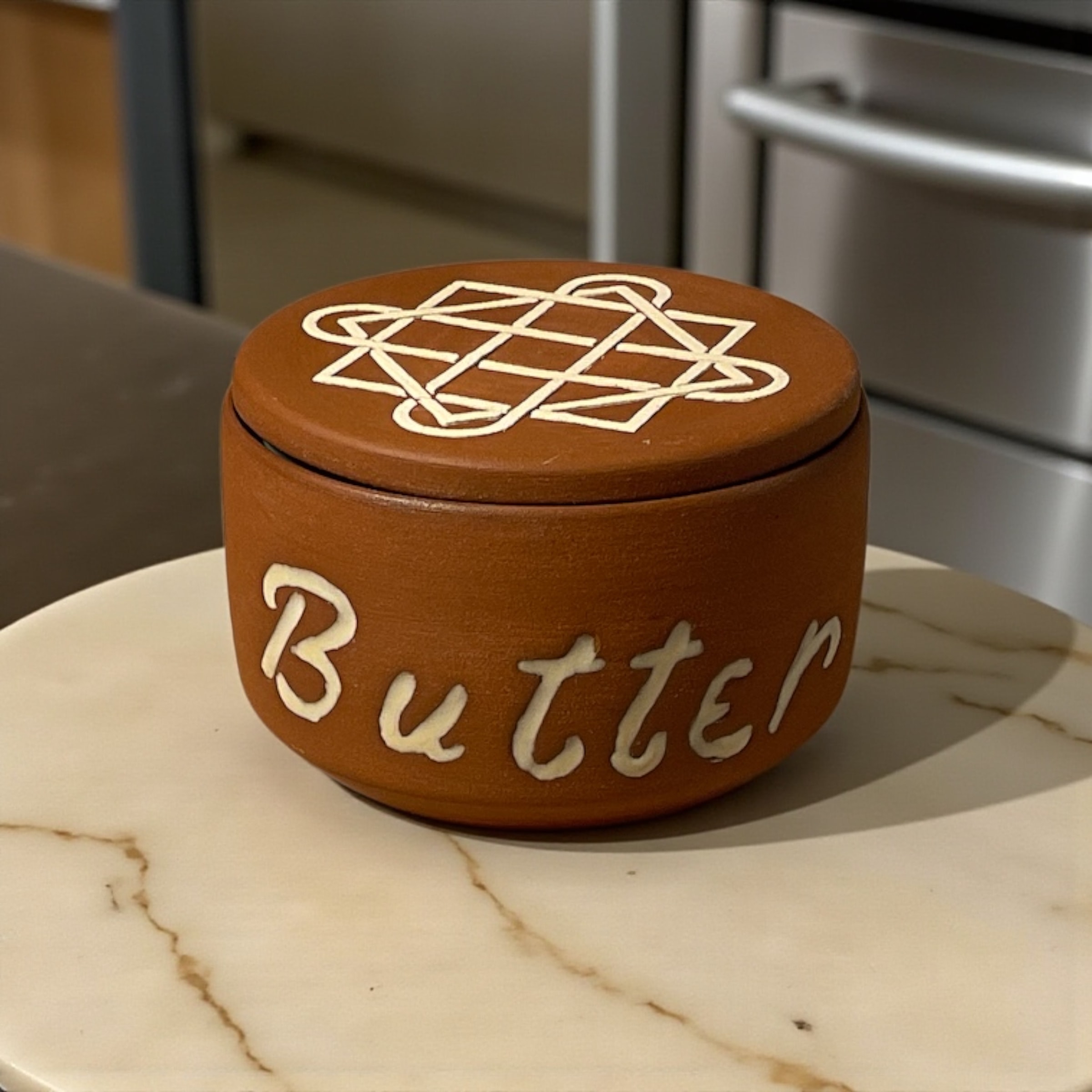 French Butter Dish – El Yapımı Seramik Tereyağı Kabı