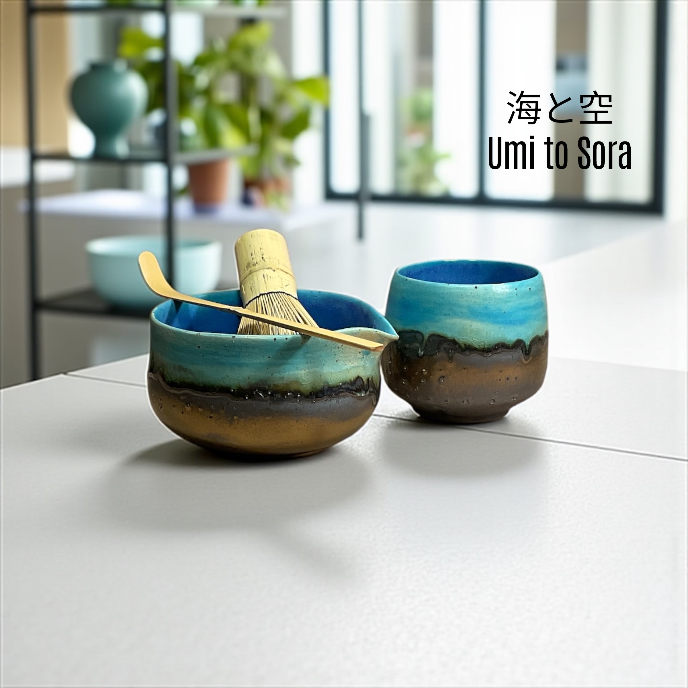 Umi to Sora – El Yapımı Matcha Kasesi & Yunomi