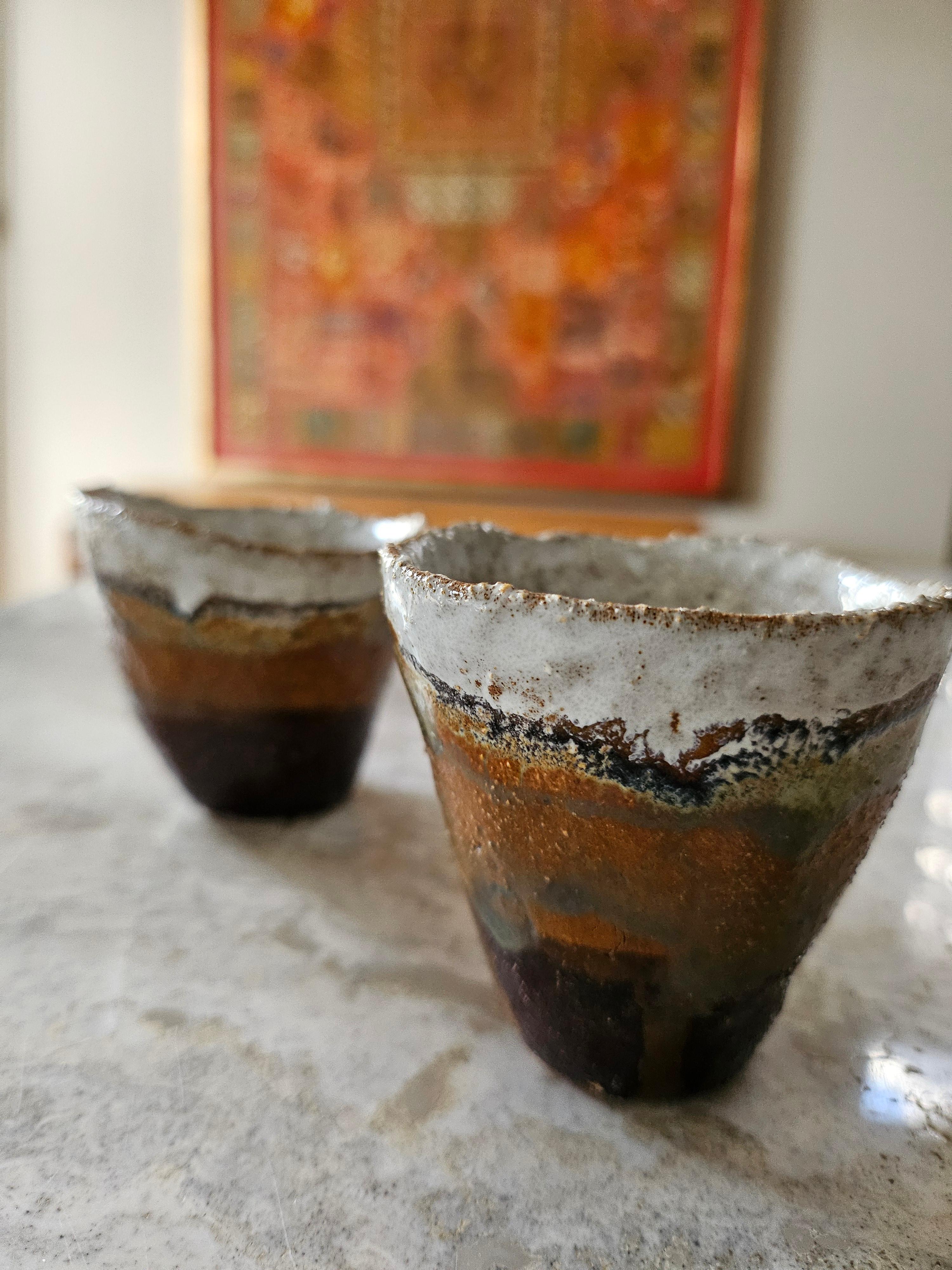 El Yapımı Seramik Single Espresso Bardakları (3’lü Set)