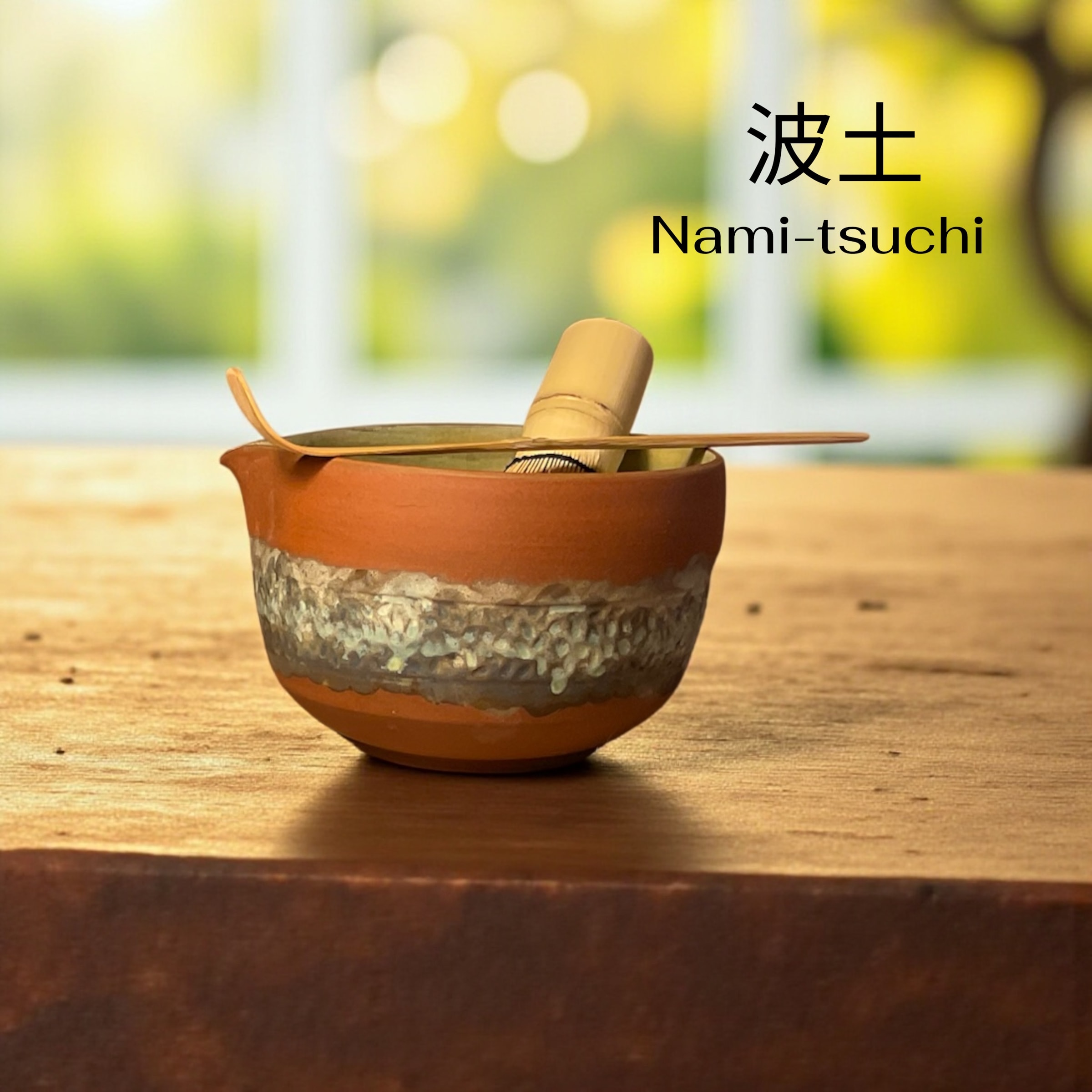 Nami-tsuchi - El Yapımı Seramik Matcha Kasesi (Chawan)