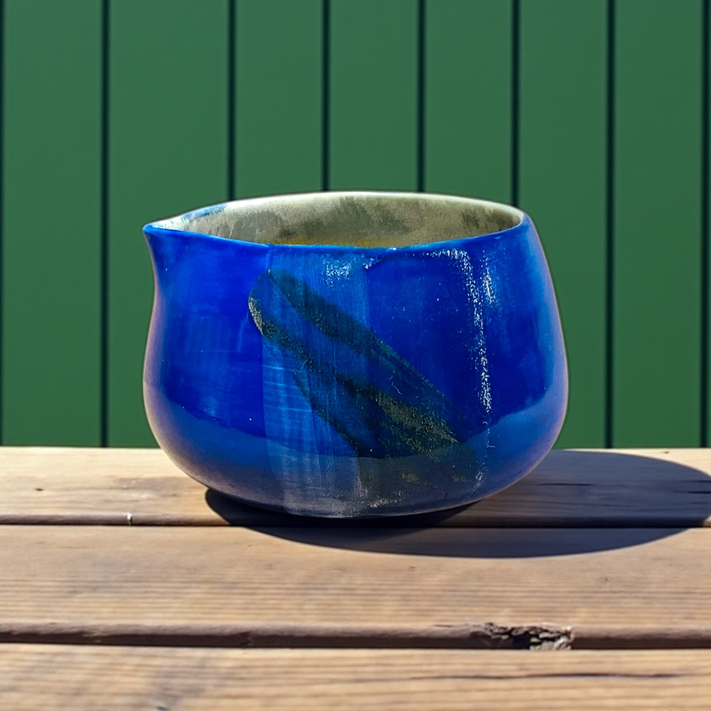 Seigyoku – Mavi Değerli Taş - El Yapımı Matcha Kasesi (Chawan)