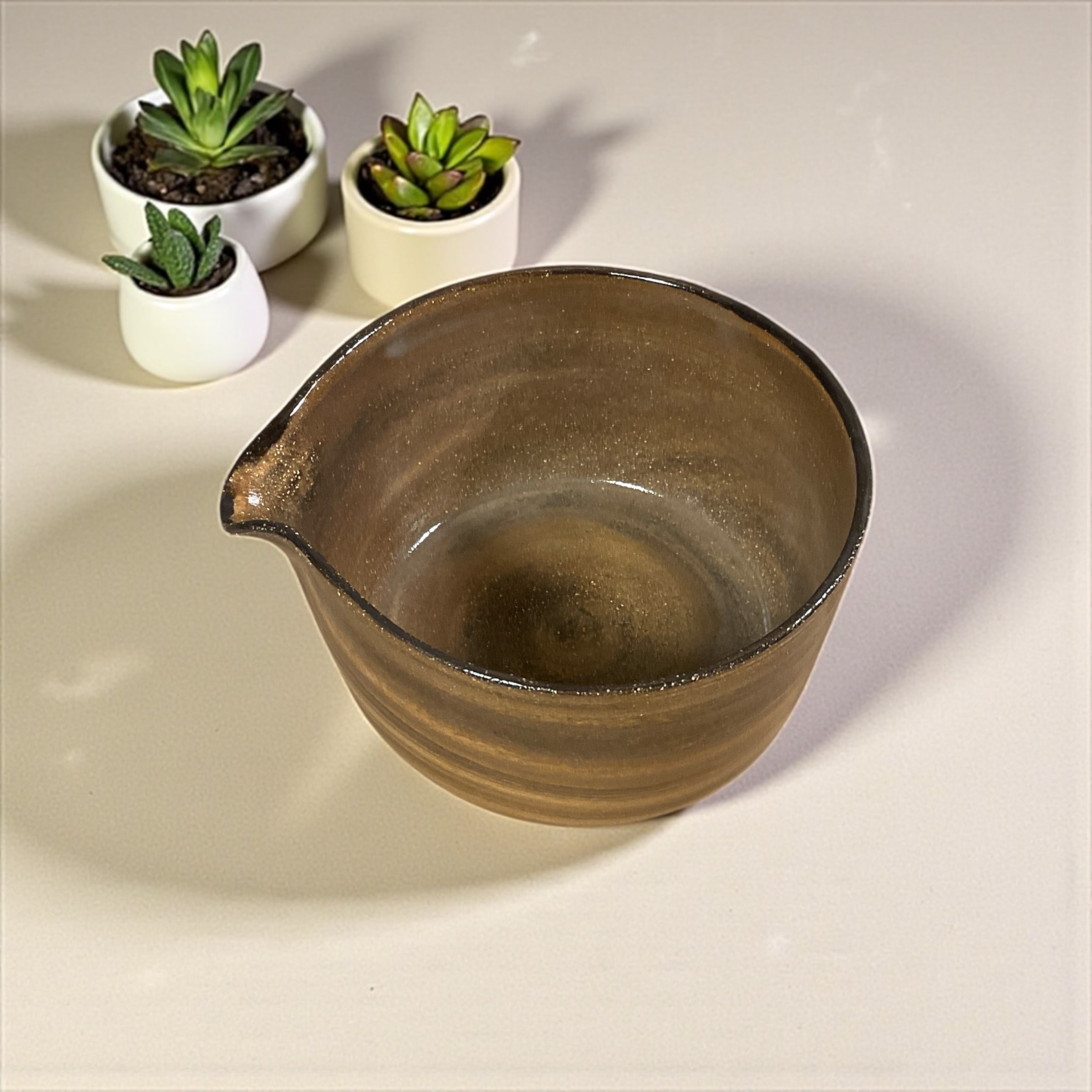 Mokuzō – El Yapımı Seramik Matcha Kasesi Chawan & Yunomi  (2 Parça)