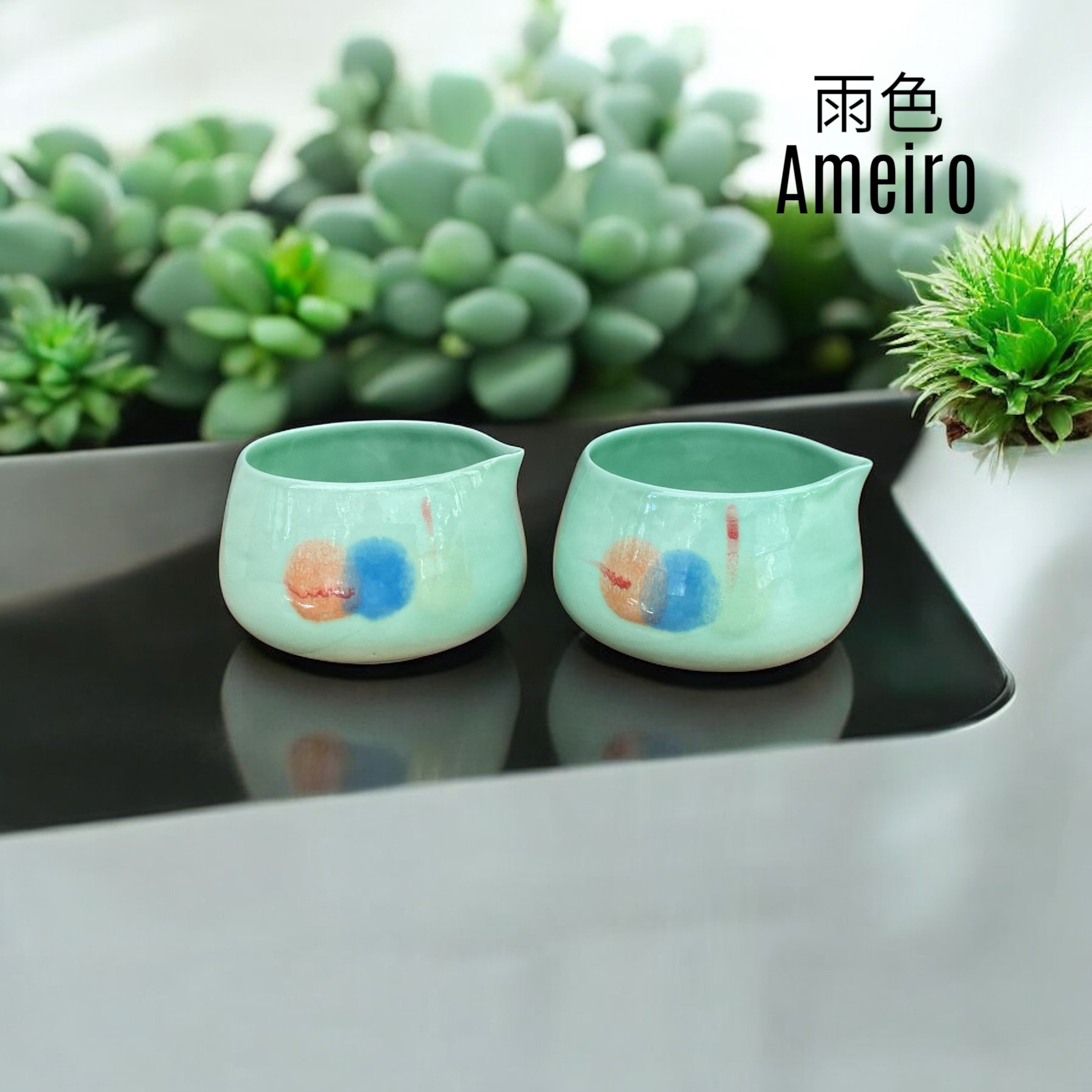 Ameiro – Yağmur Renkleri | El Yapımı Matcha Kasesi