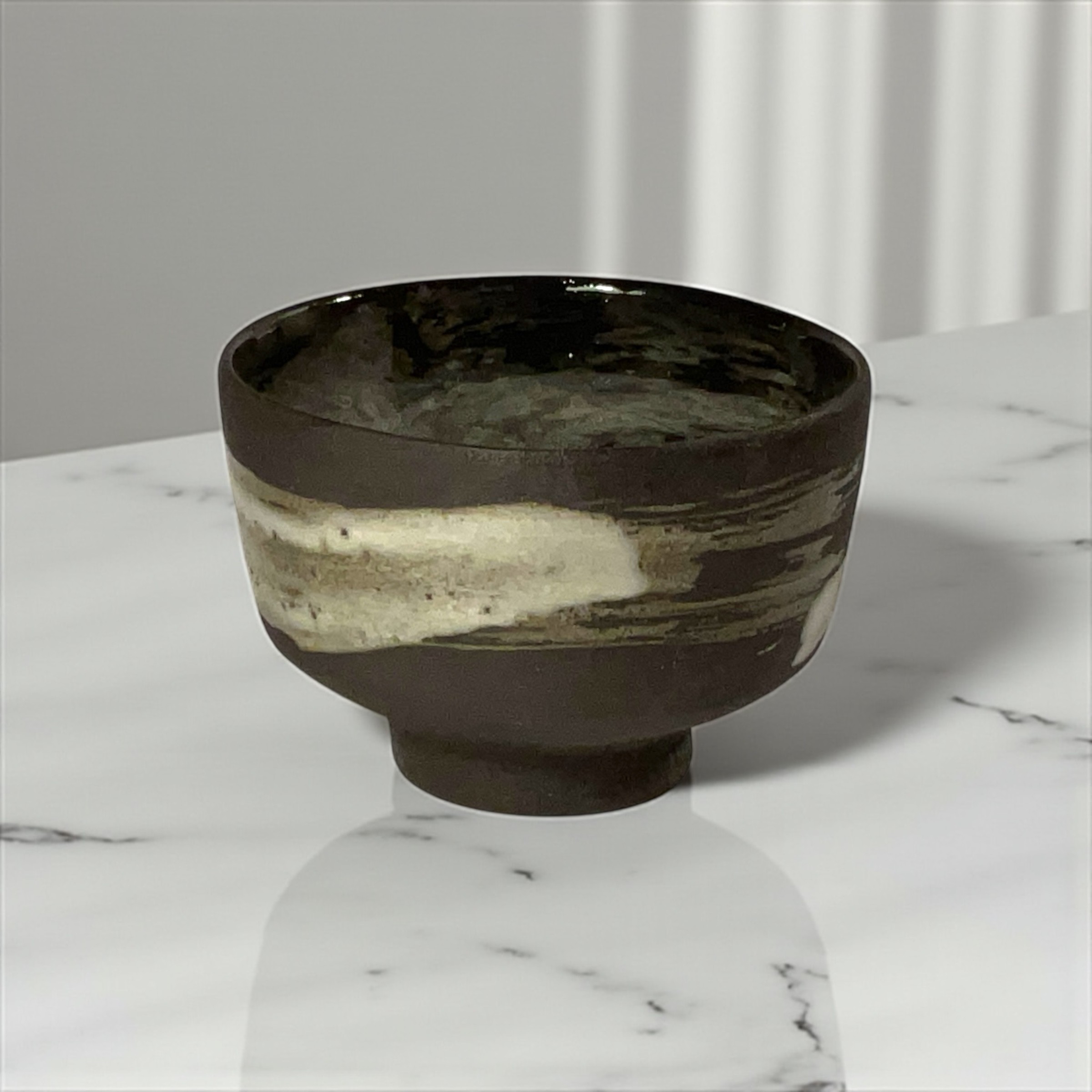 Kurohane – Siyah Tüy | El Yapımı Matcha Kasesi (Chawan)