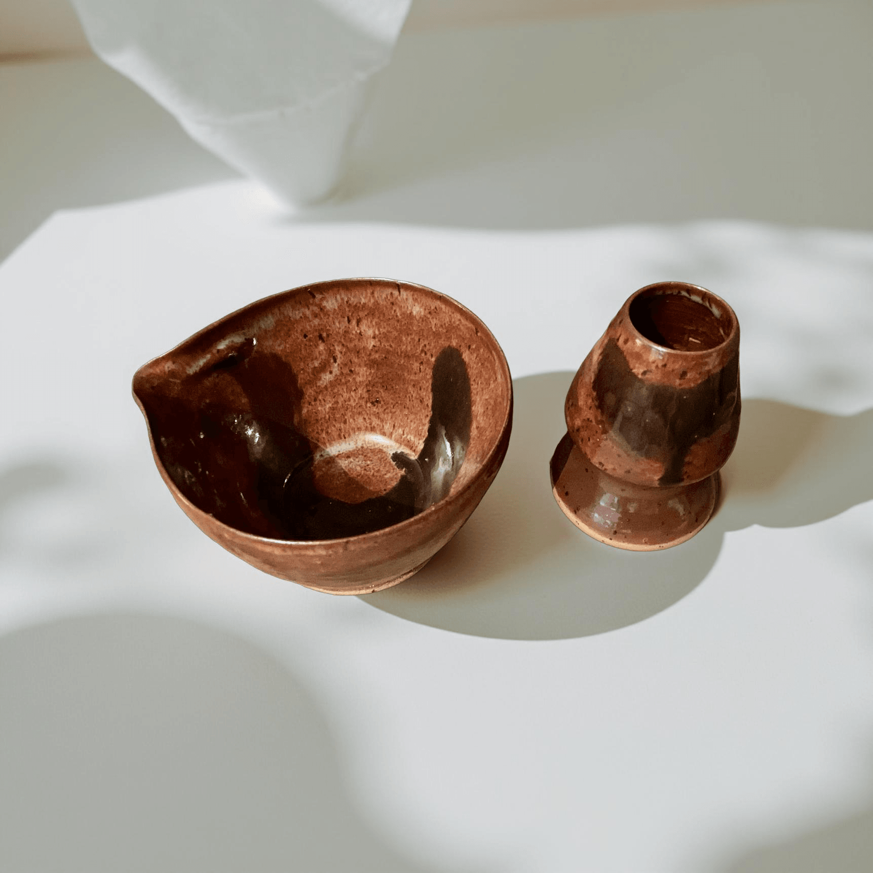 Akagane – Bakırın Işıltısı | El Yapımı Matcha Seremoni Seti (2 Parça)