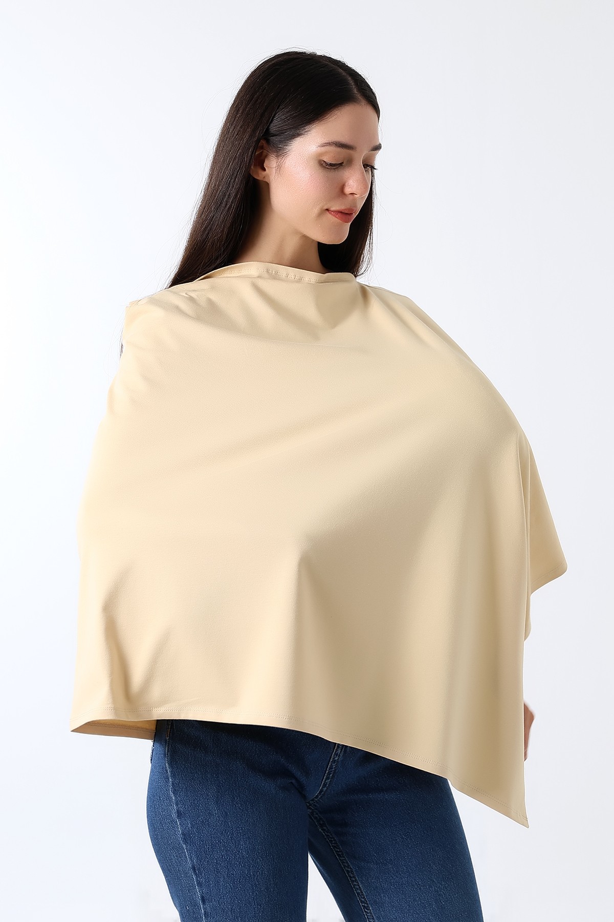 Brise Poncho – Emzirme Önlüğü ve Çantası / Butter Yellow