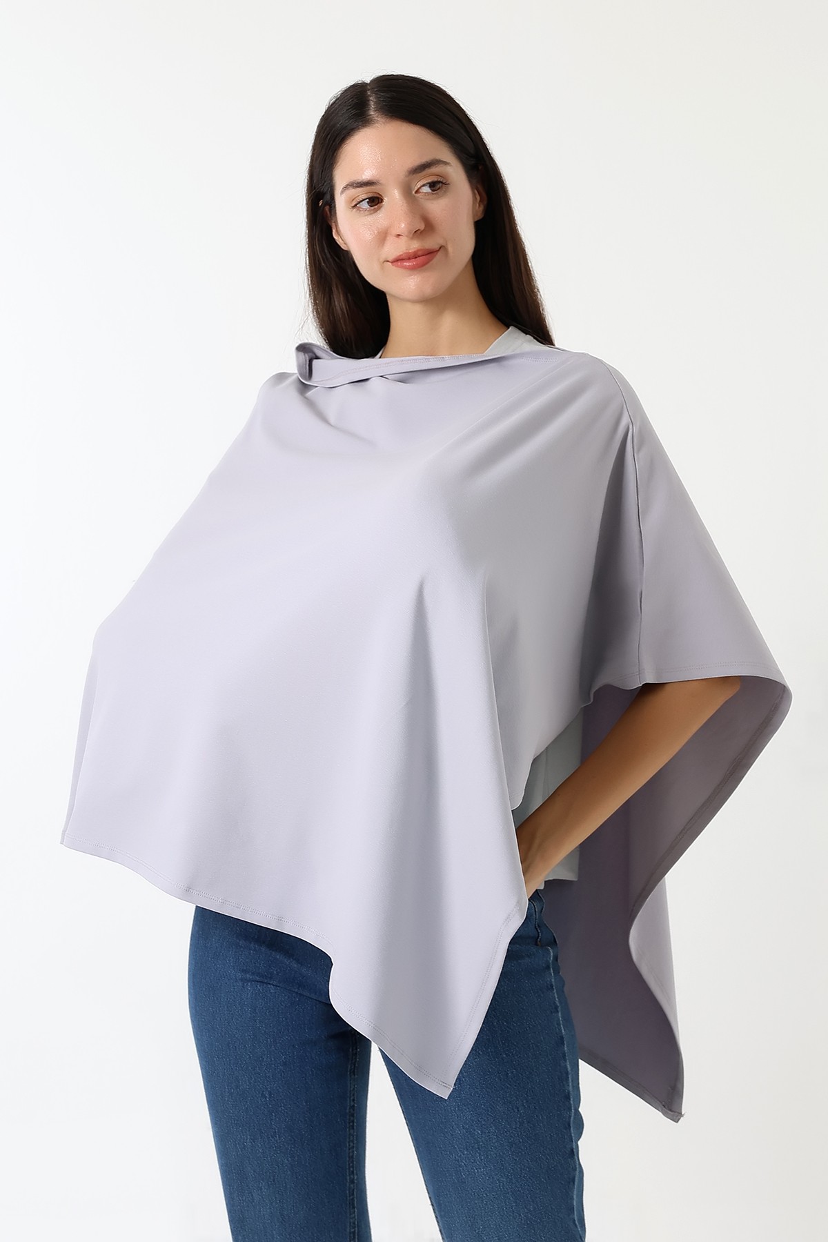 Brise Poncho – Emzirme Önlüğü ve Çantası / Ada Grisi