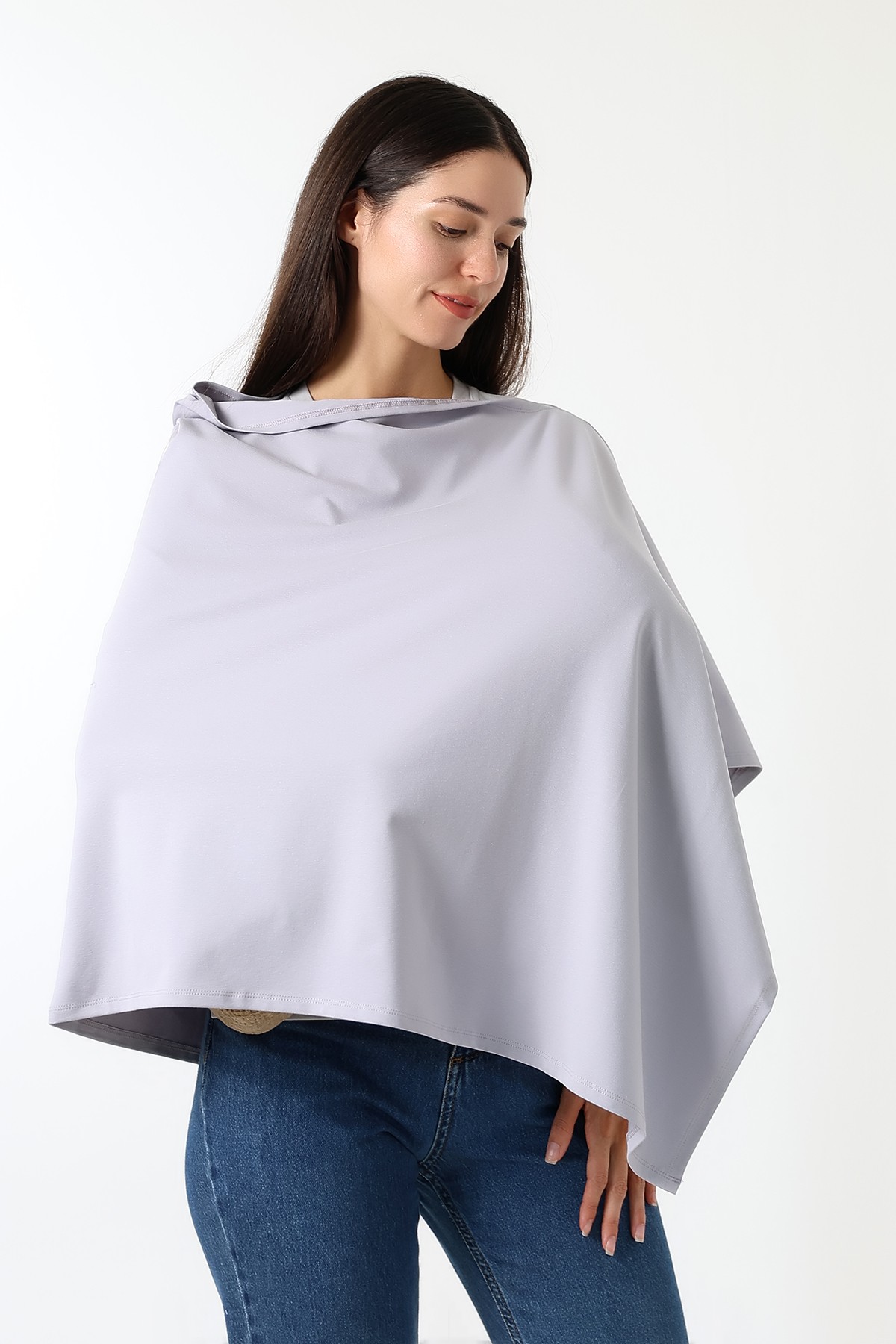 Brise Poncho – Emzirme Önlüğü ve Çantası / Ada Grisi