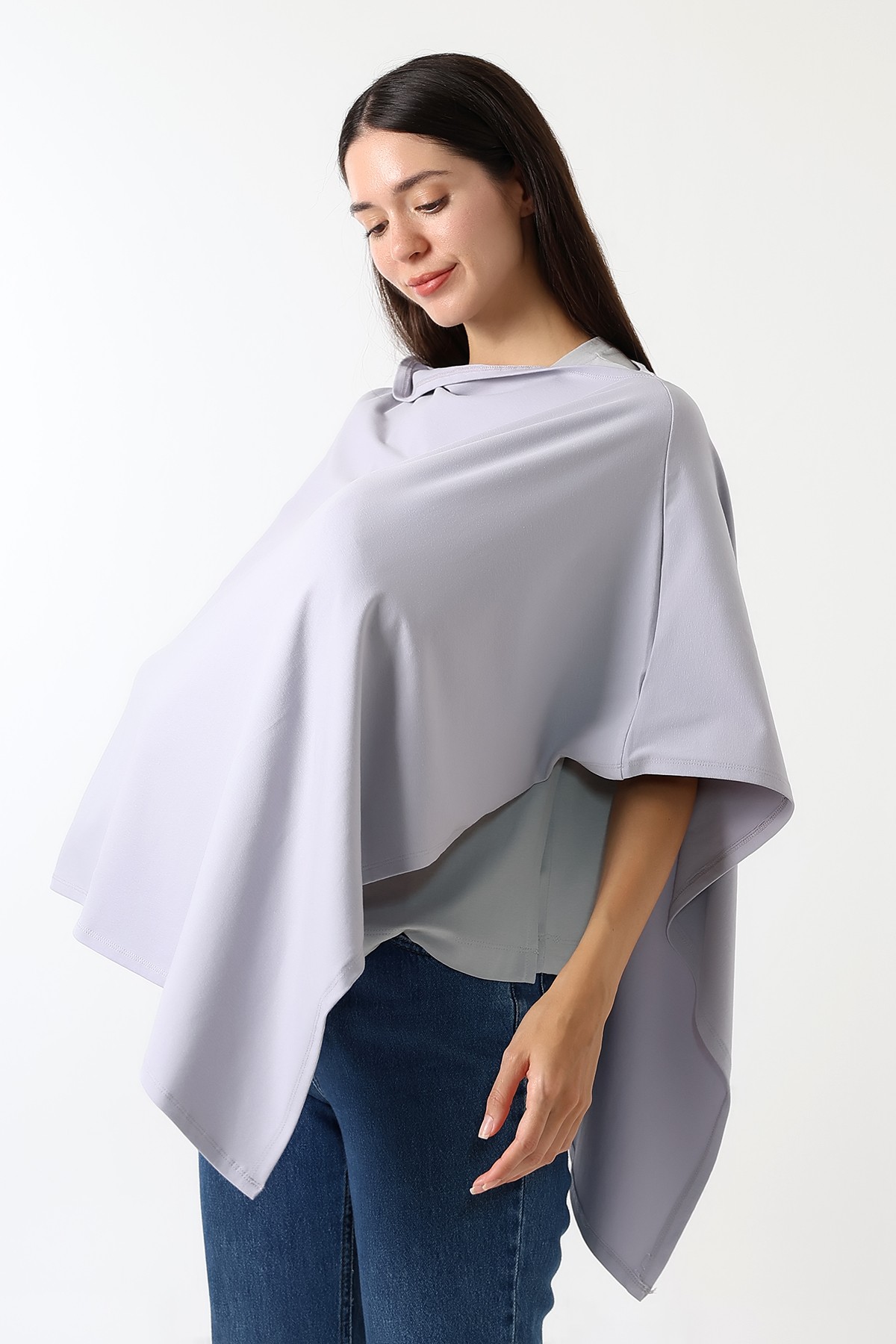 Brise Poncho – Emzirme Önlüğü ve Çantası / Ada Grisi