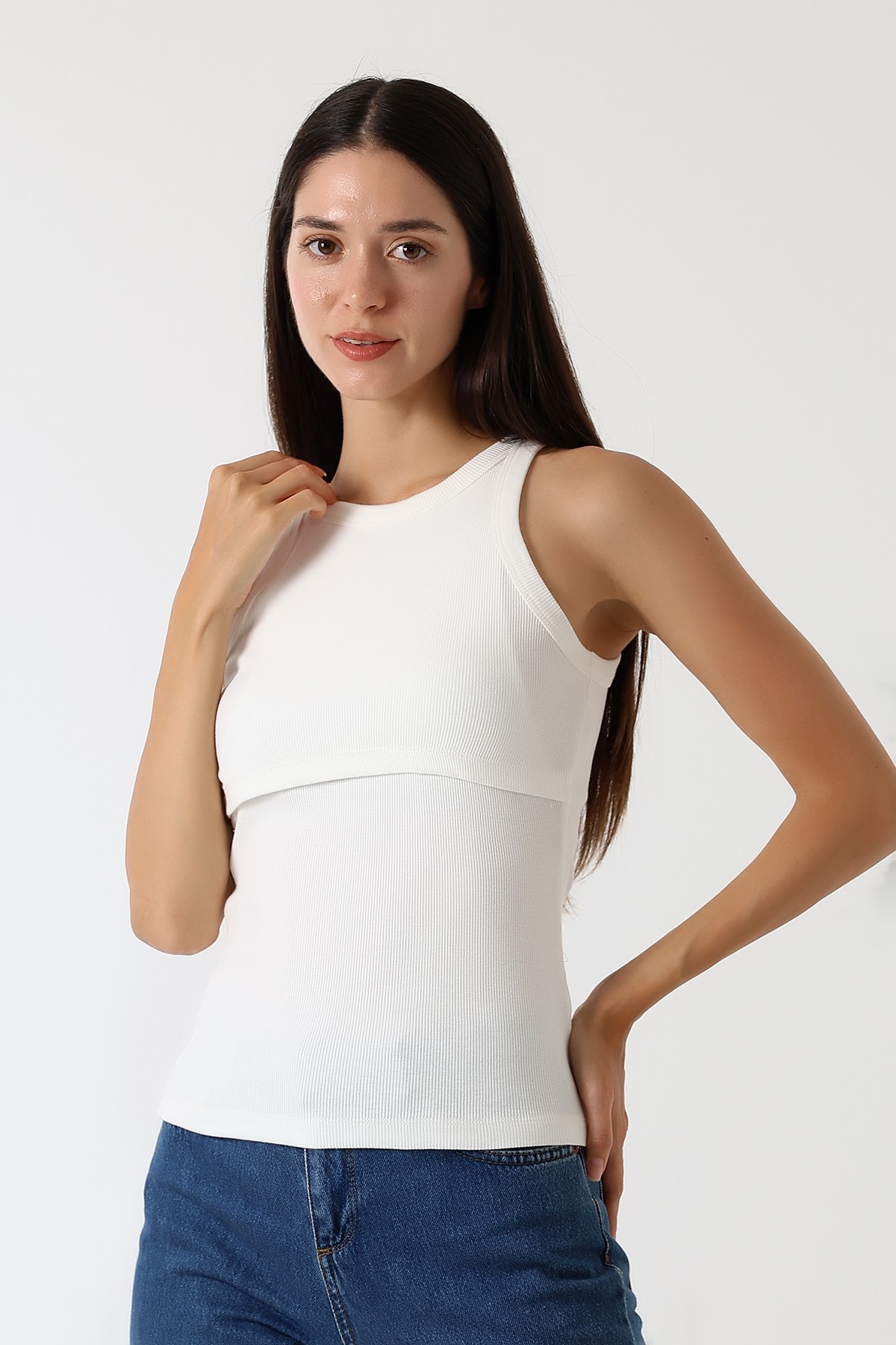 Côte Tank – Ribana Emzirme Atlet / Ekru