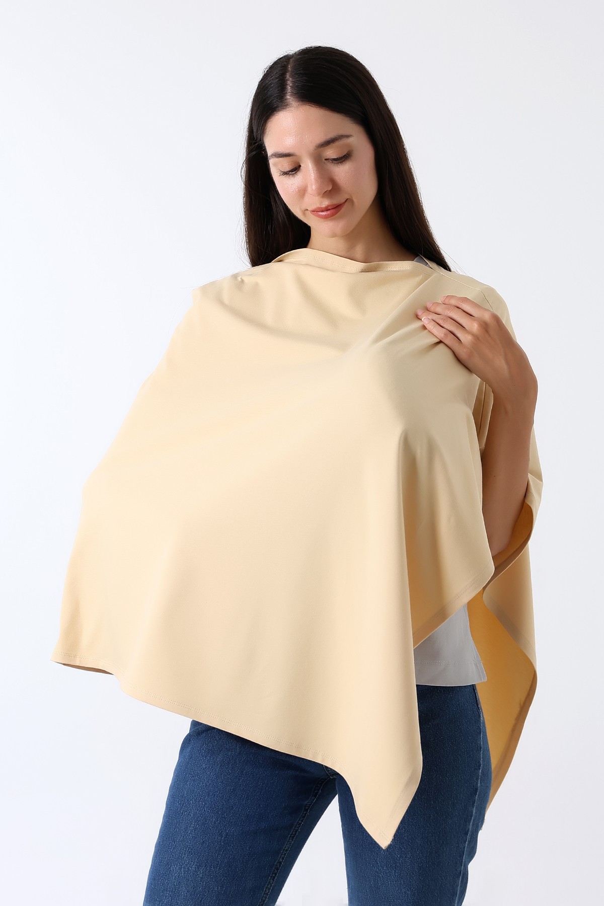 Brise Poncho – Emzirme Önlüğü ve Çantası / Butter Yellow