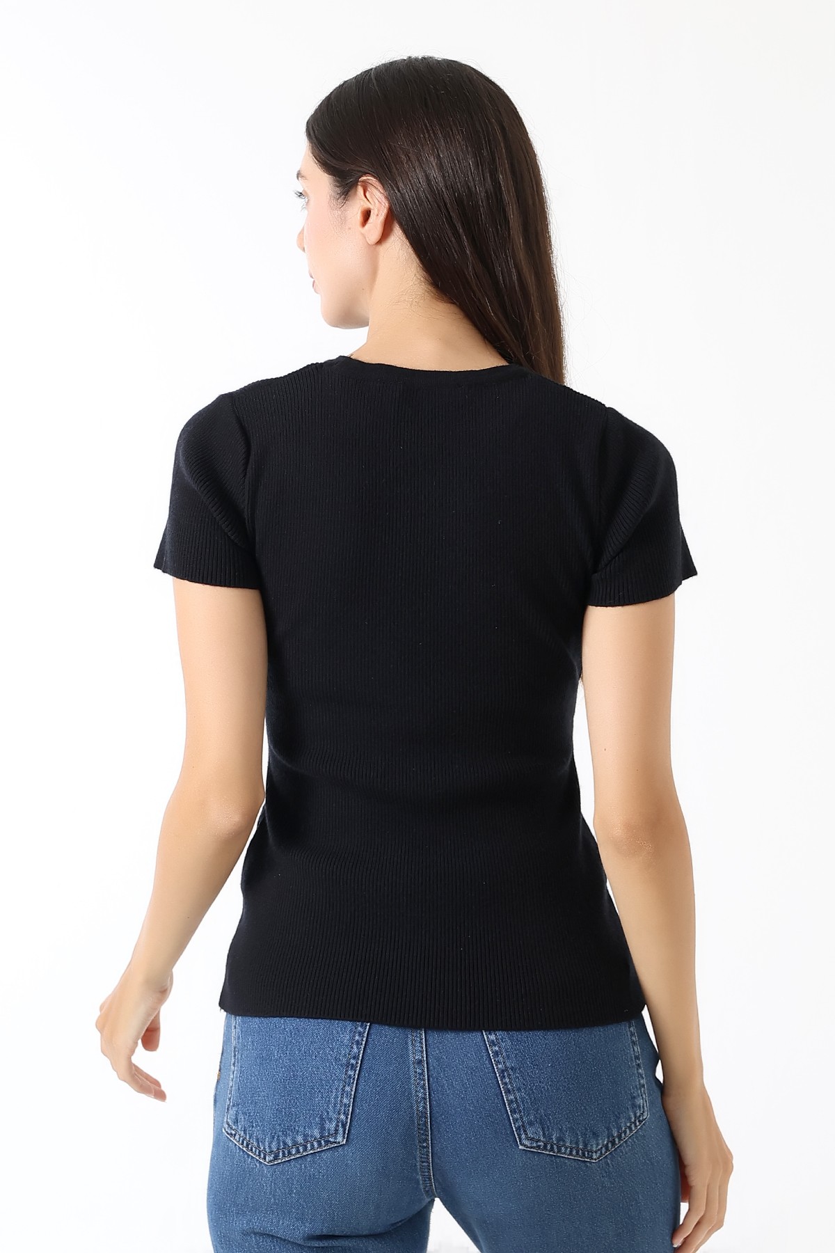 Nour Tee – Triko Emzirme T-Shirt / Siyah