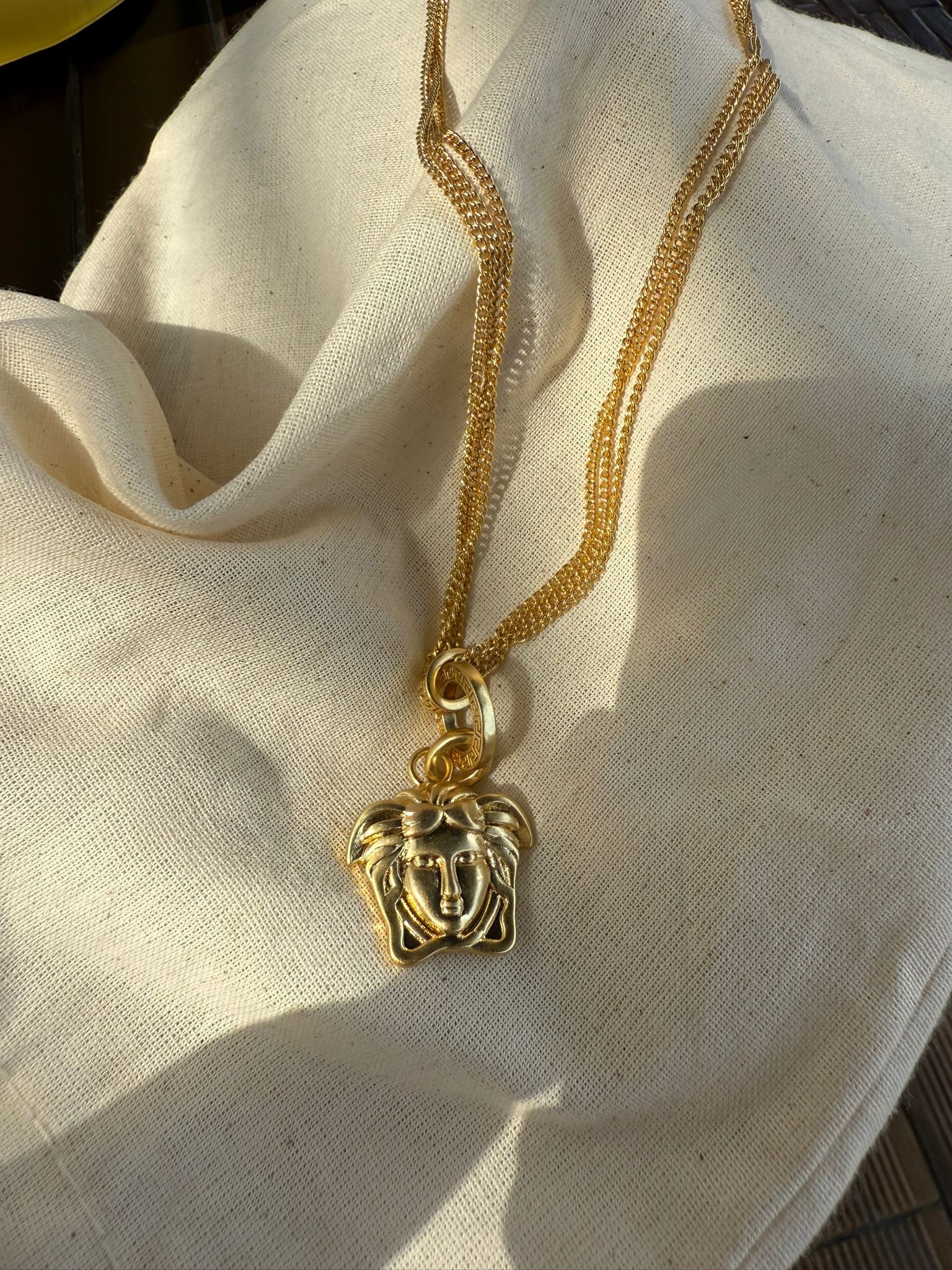 VC 3'lü Zincir Gold Kolye 