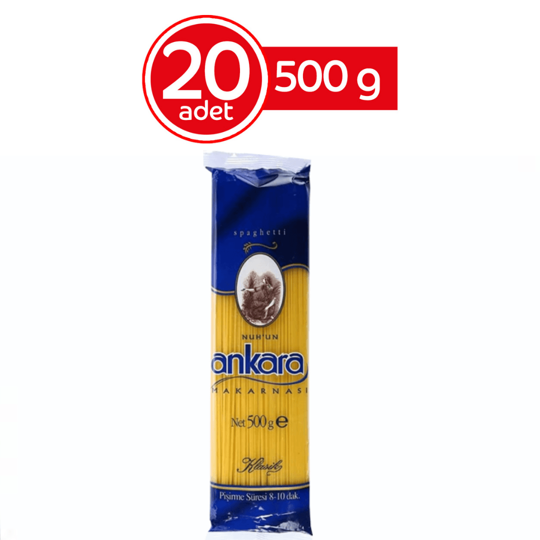 Nuhun Ankara Spagetti Makarna 500 Gr * 20 Adet