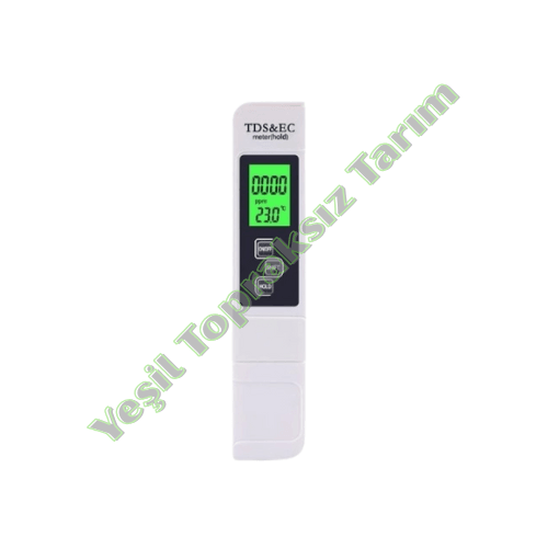 Tds & Ec Metre LCD Ekranlı LED Işıklı Taşınabilir Su Kalite Analiz Cihazı AA191