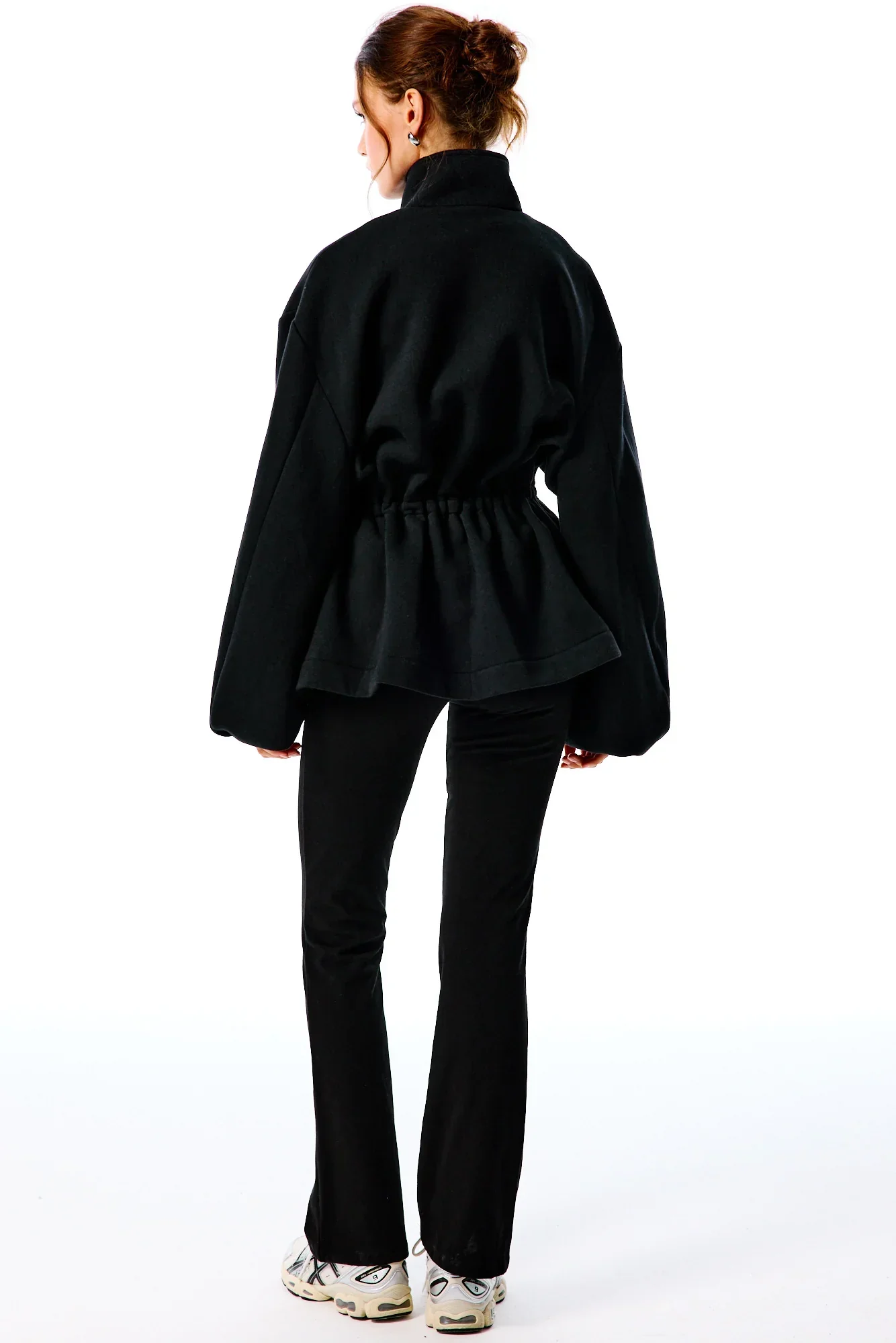 SELINA Fermuarlı Sweatshirt - Siyah