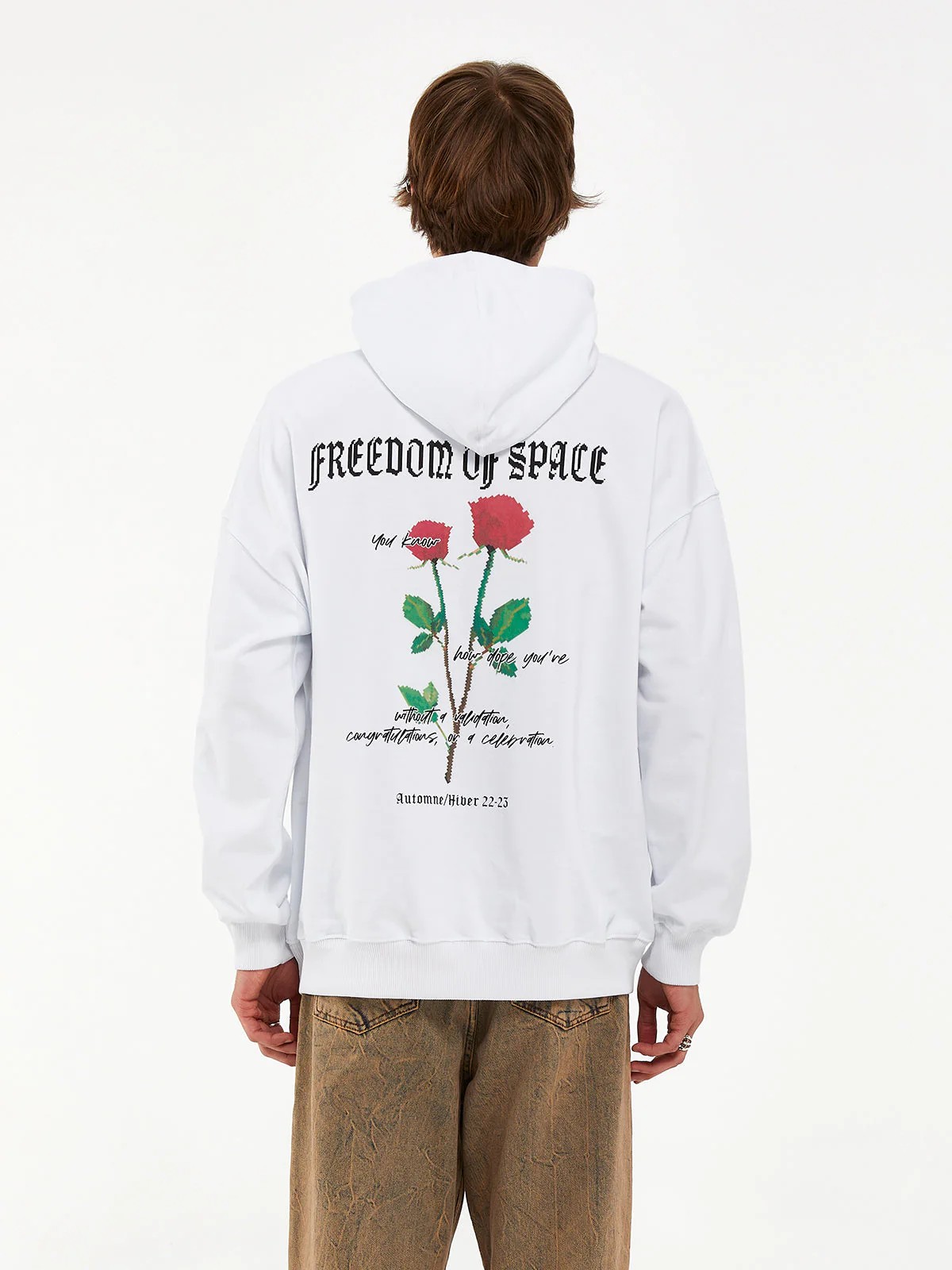 ROSE Hoodie - Beyaz - Beyaz