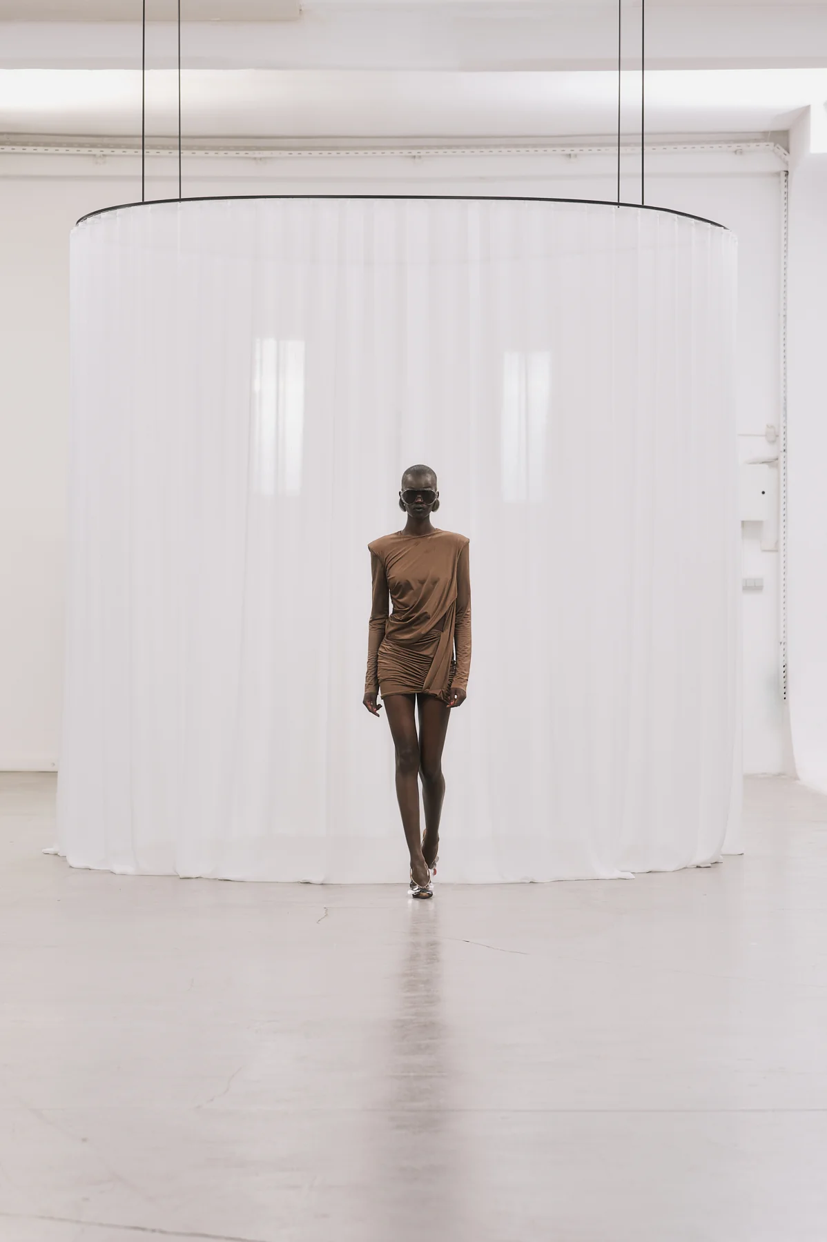 SAINT Mini Elbise - Kahverengi