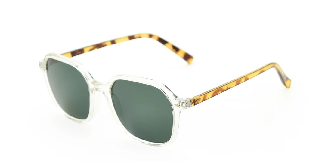 KENZIE Unisex Güneş Gözlüğü - Crystal Amber / Green
