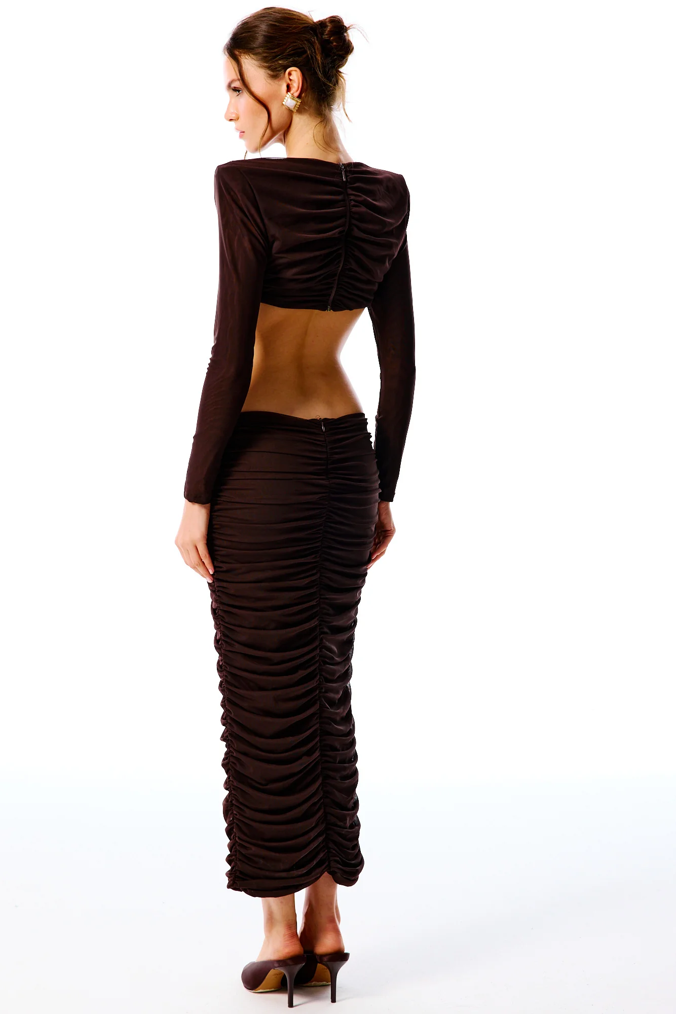 FREDA Maxi Elbise - Kahve