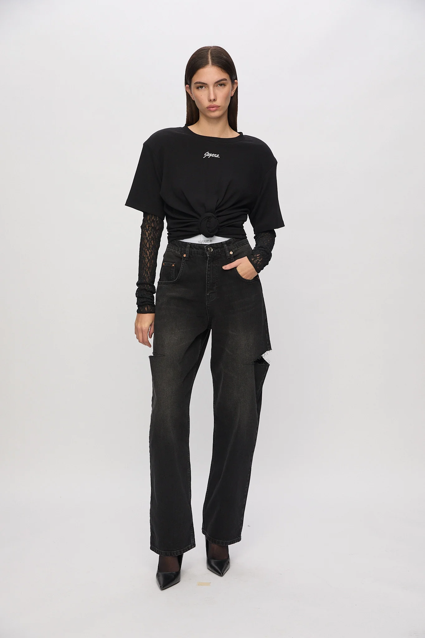 MARILYN Üst - Siyah