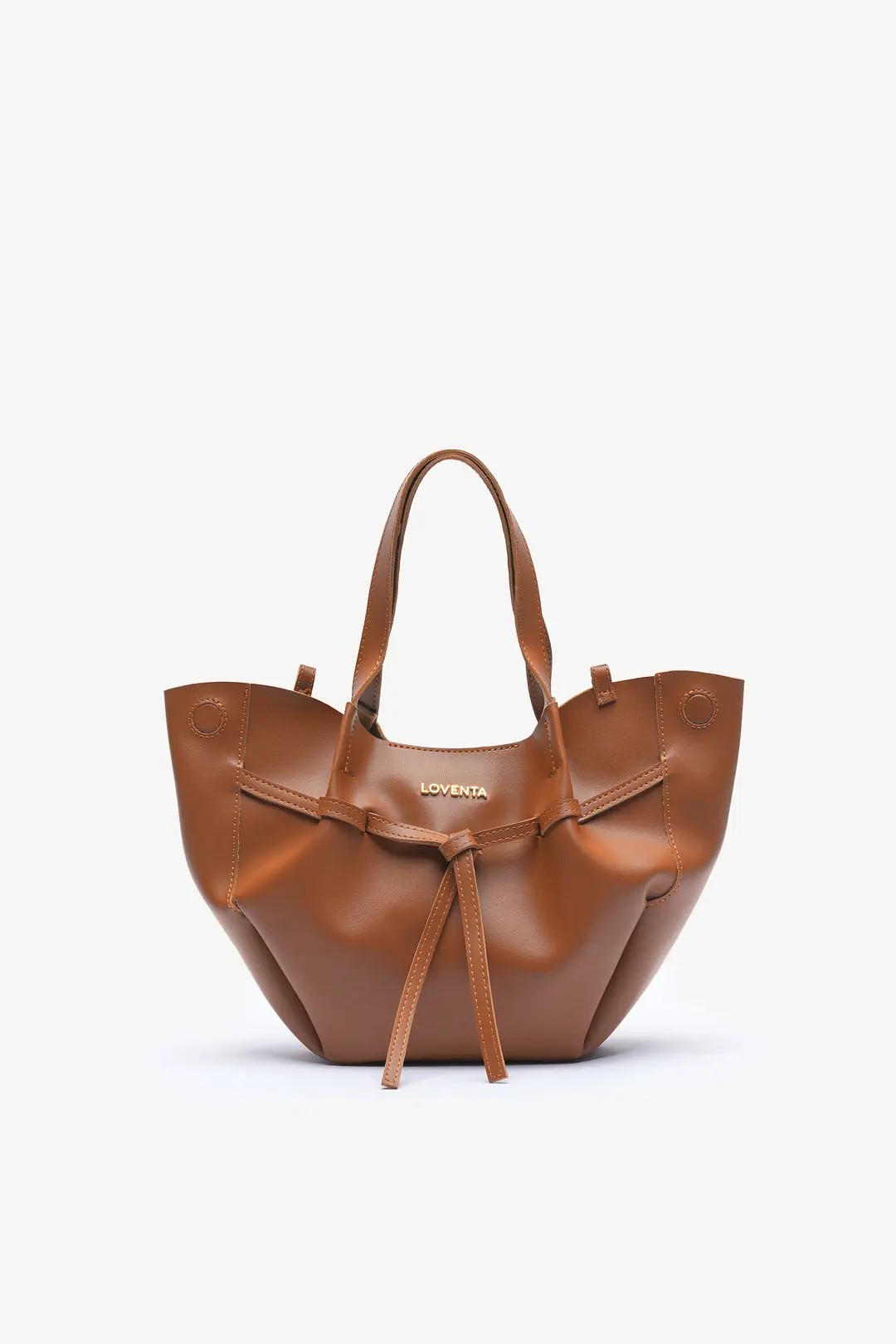 NIESHA Mini Tote Çanta - Taba