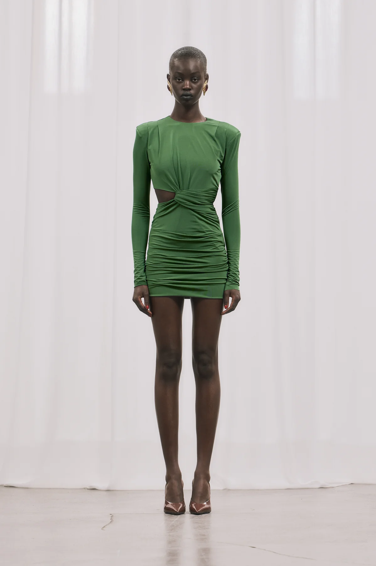 INES Mini Elbise - Yeşil