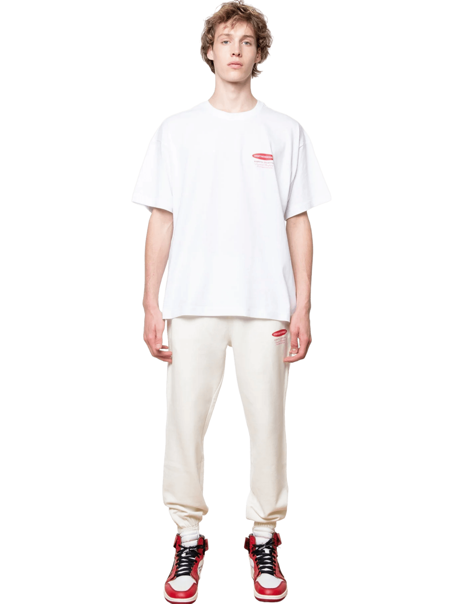 ESSENTIALS LOGO Oversize S/S T-Shirt - Off White 
