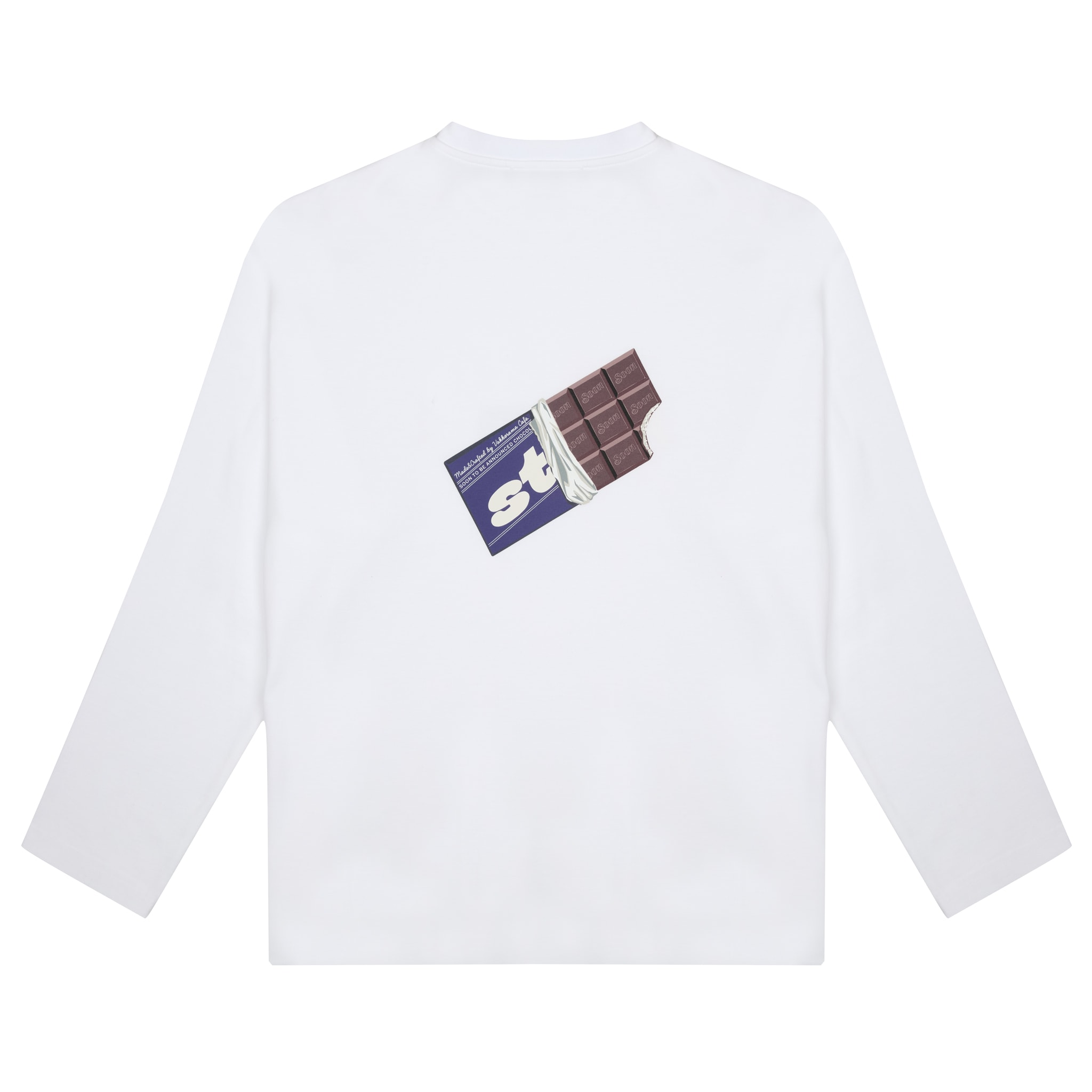 DARK CHOCOLATE L/S T-Shirt - Beyaz