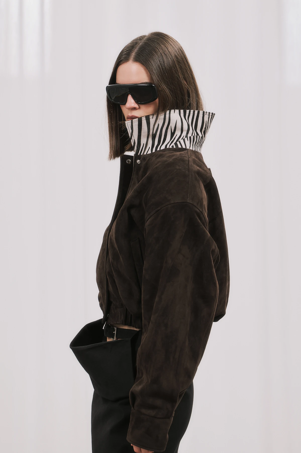 STORMIE Süet Deri Ceket  - Koyu Kahve