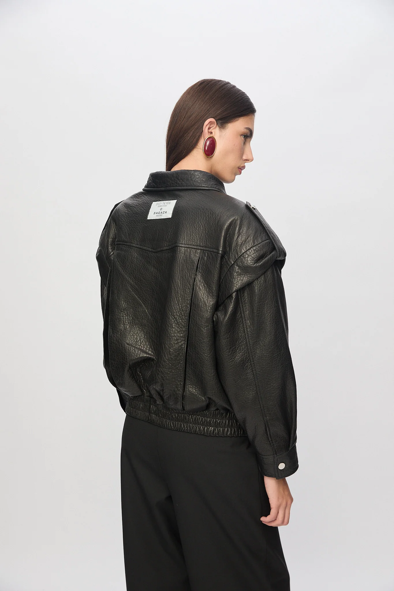 ISABELLE Deri Ceket - Siyah