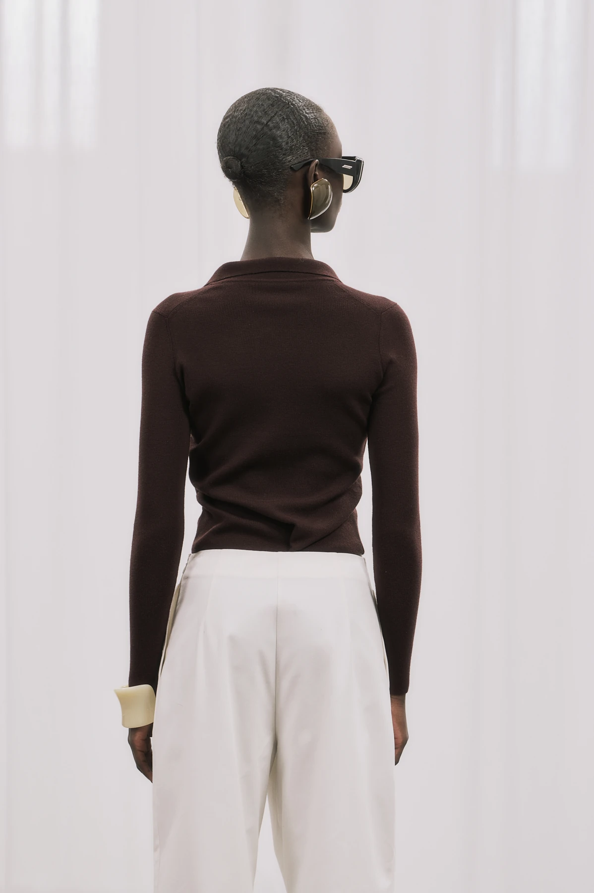 REVA Yakalı Triko - Kahverengi 