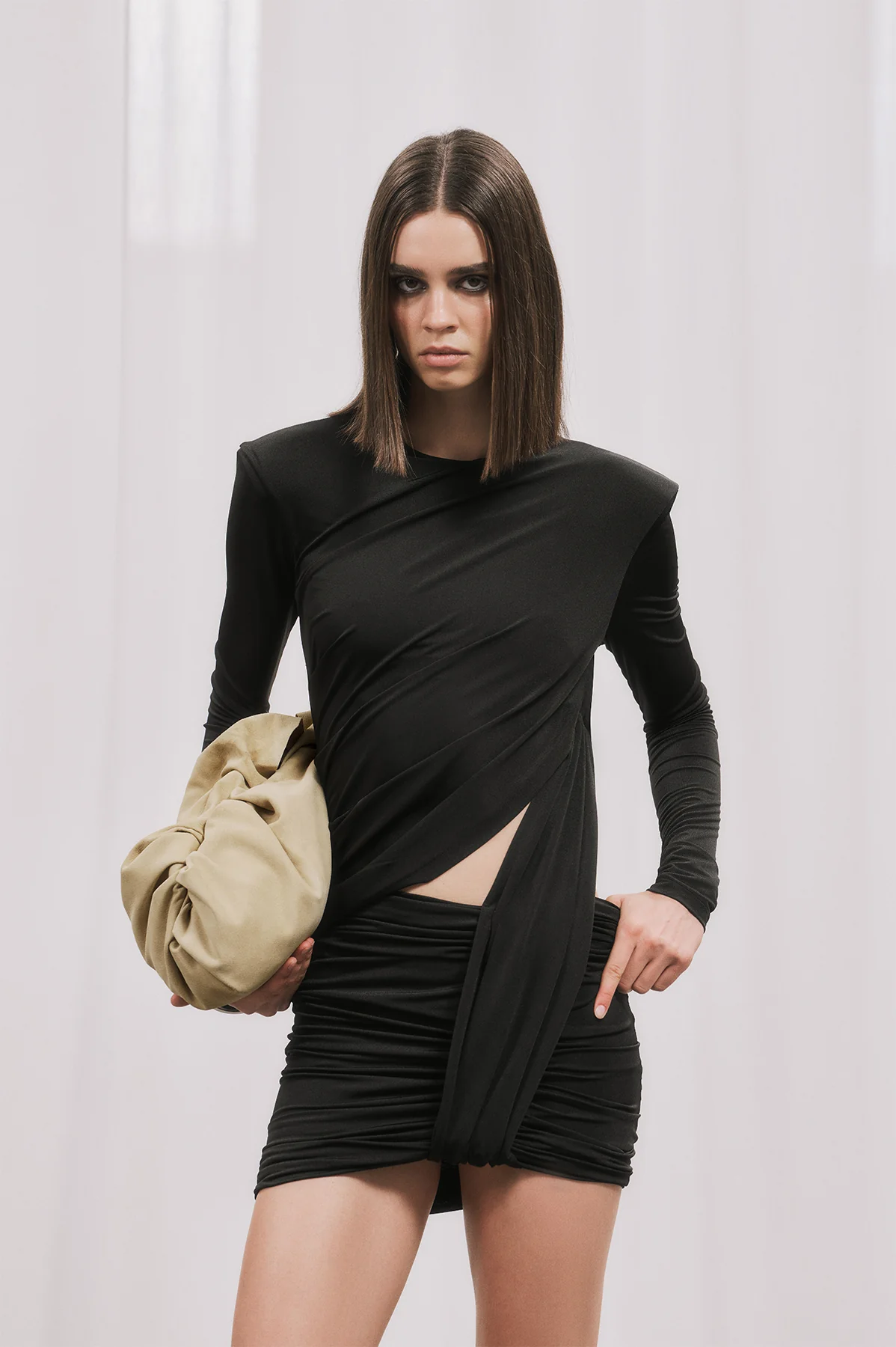 SAINT Mini Elbise - Siyah