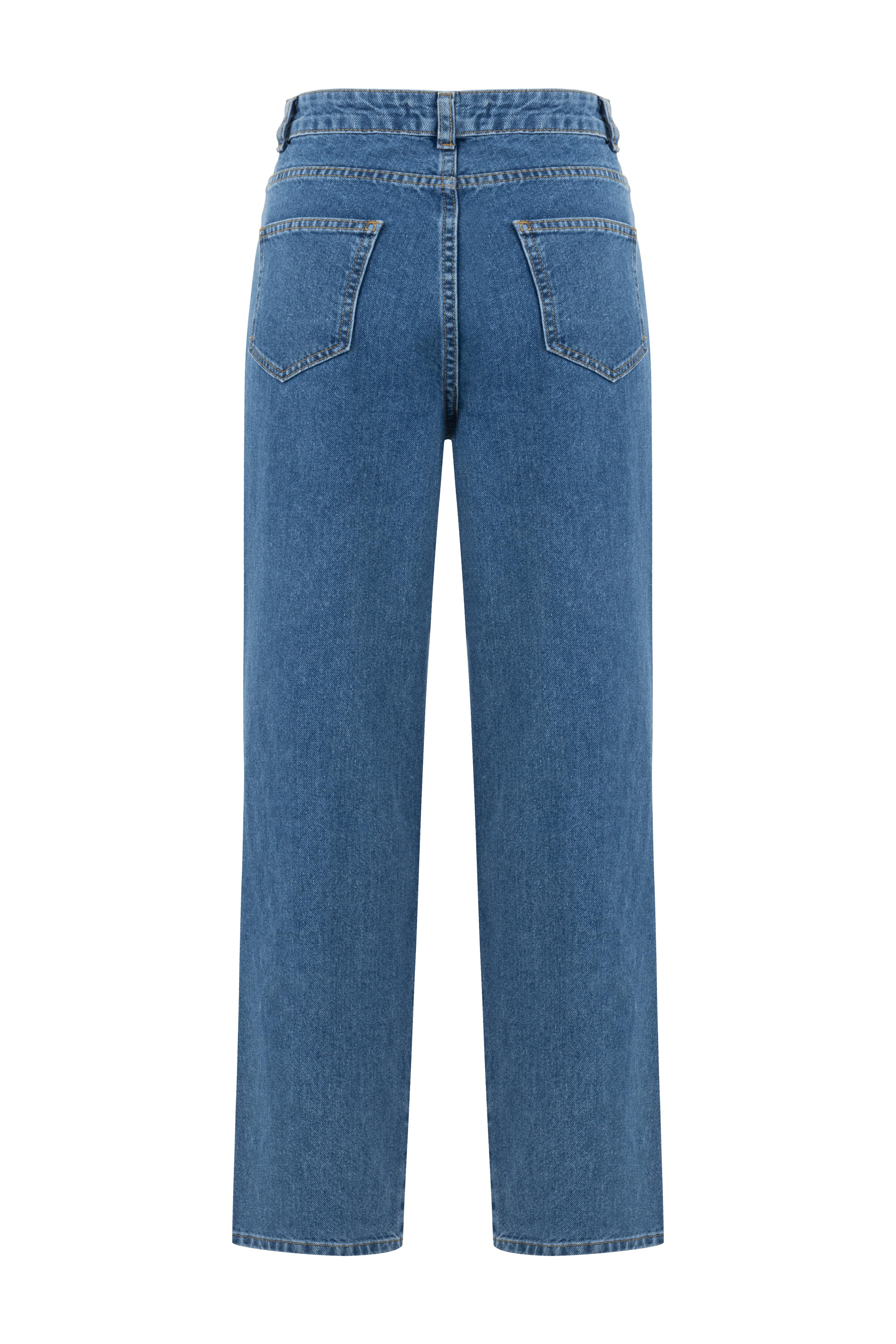 ÖRGÜ DETAYLI Denim Pantolon