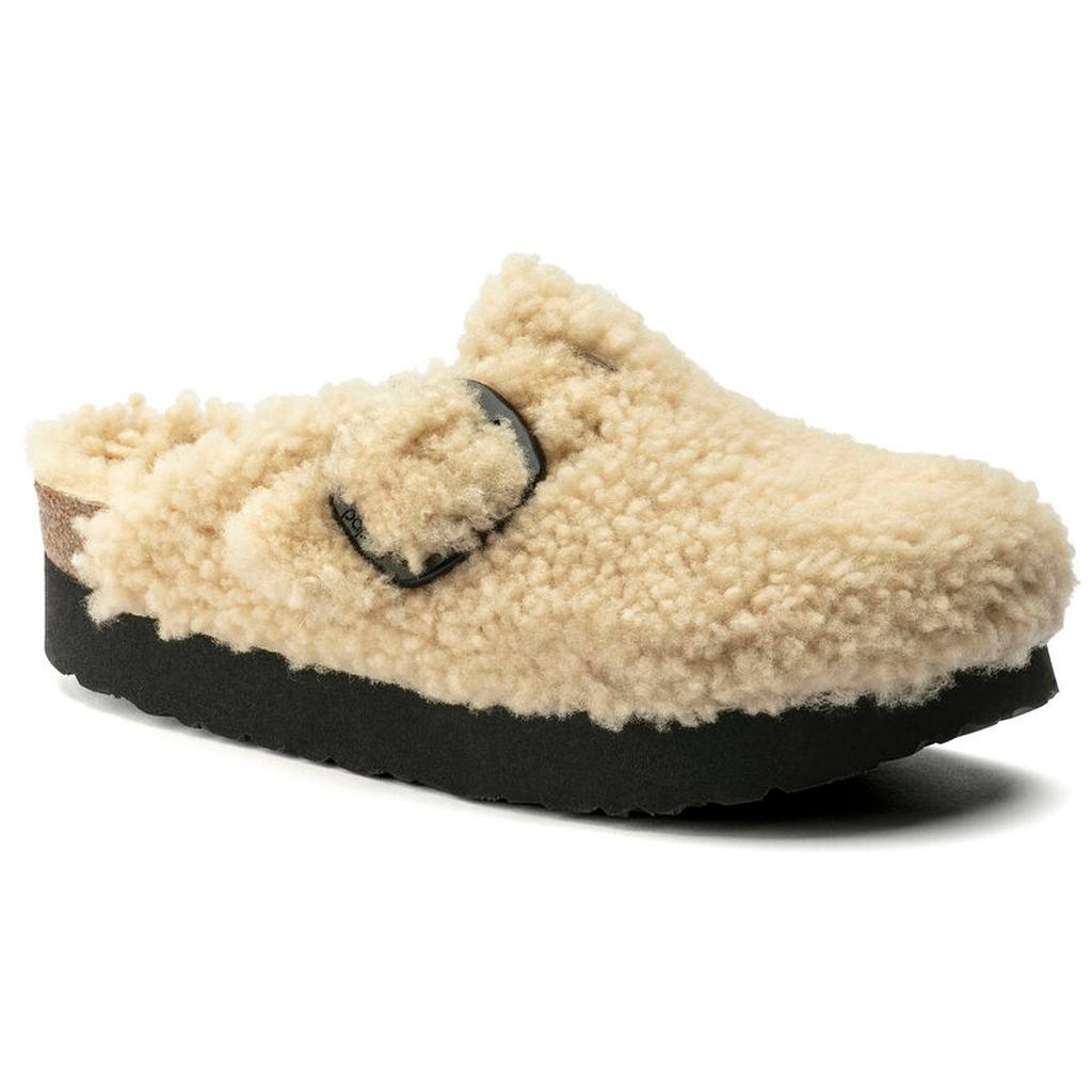 Boston Big Buckle Platform Shearling Terlik