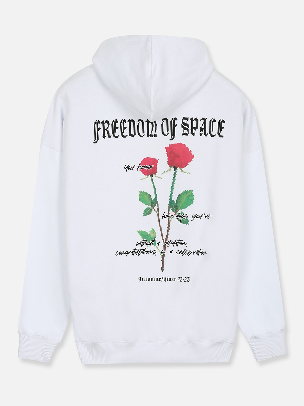 ROSE Hoodie - Beyaz