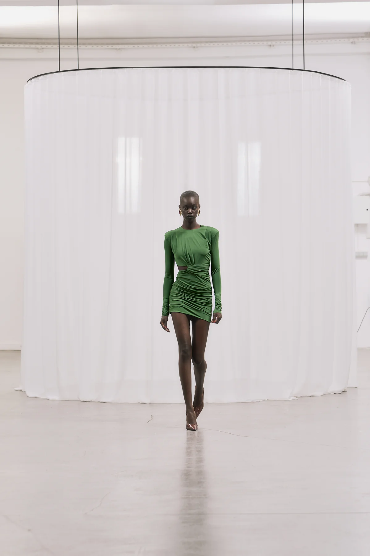 INES Mini Elbise - Yeşil